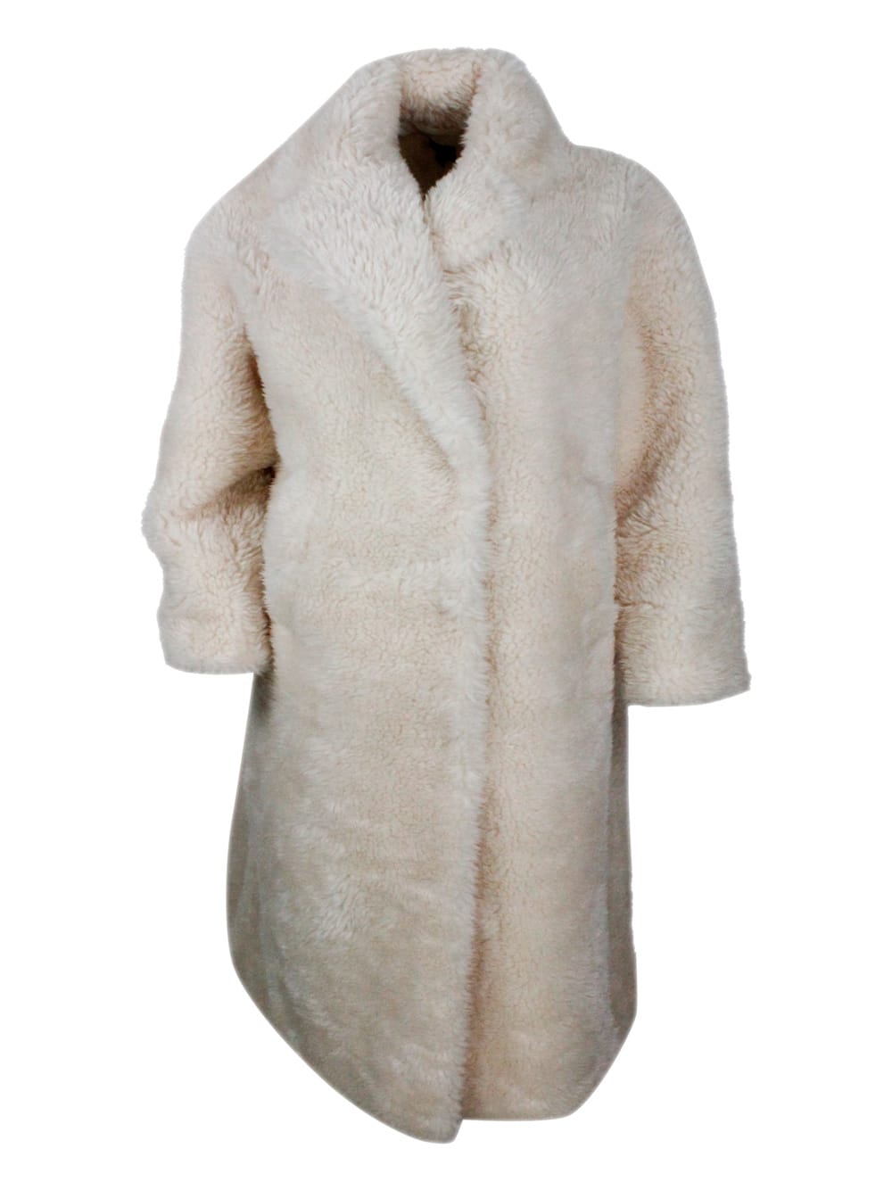 Shop Armani Exchange Coat In Cream