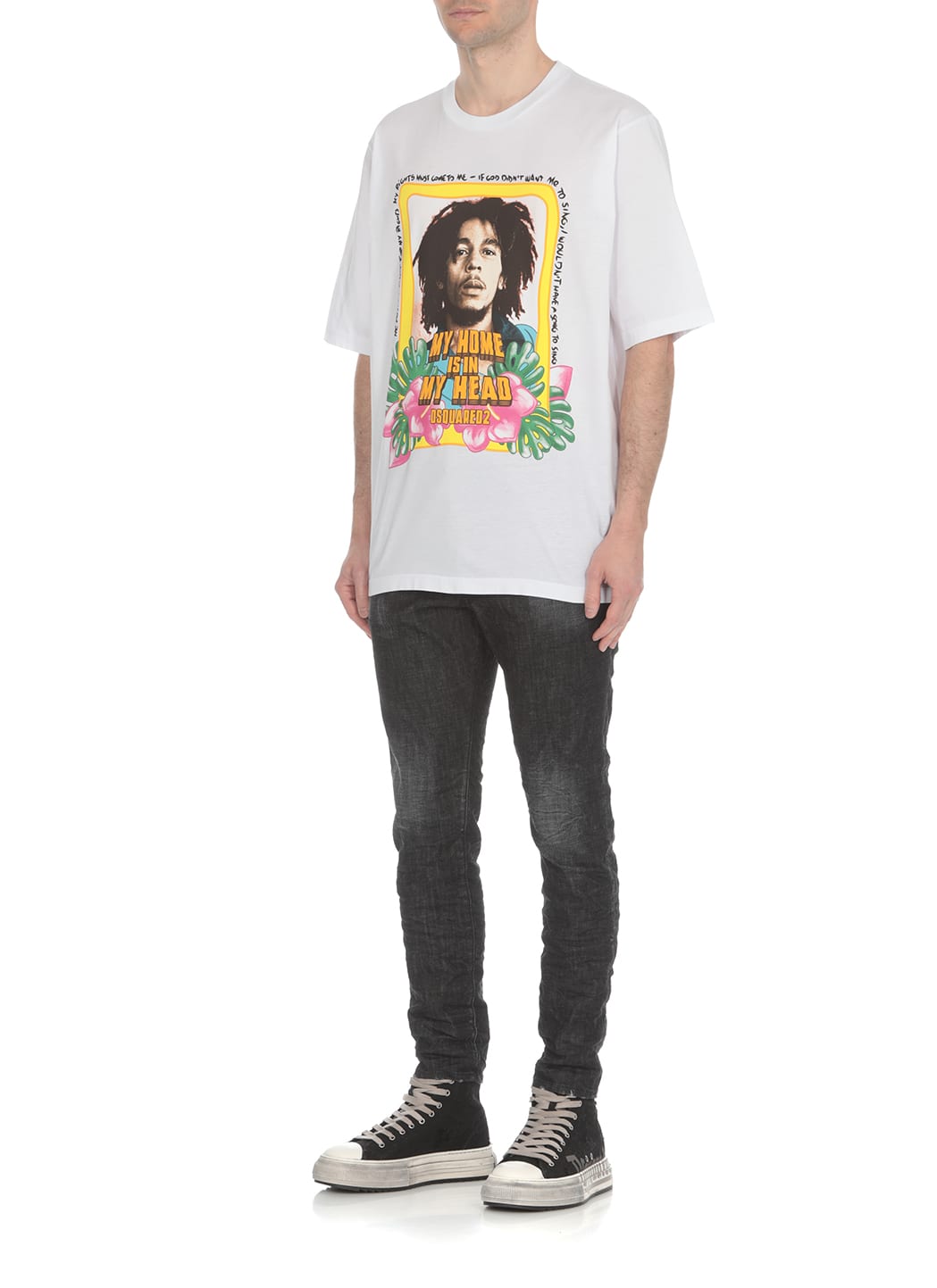 Dsquared2 Graphic-print Short-sleeved T-shirt In White