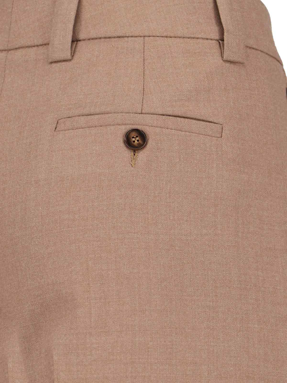 Incotex Wide Leg Trousers Featuring Button Detail In Brown