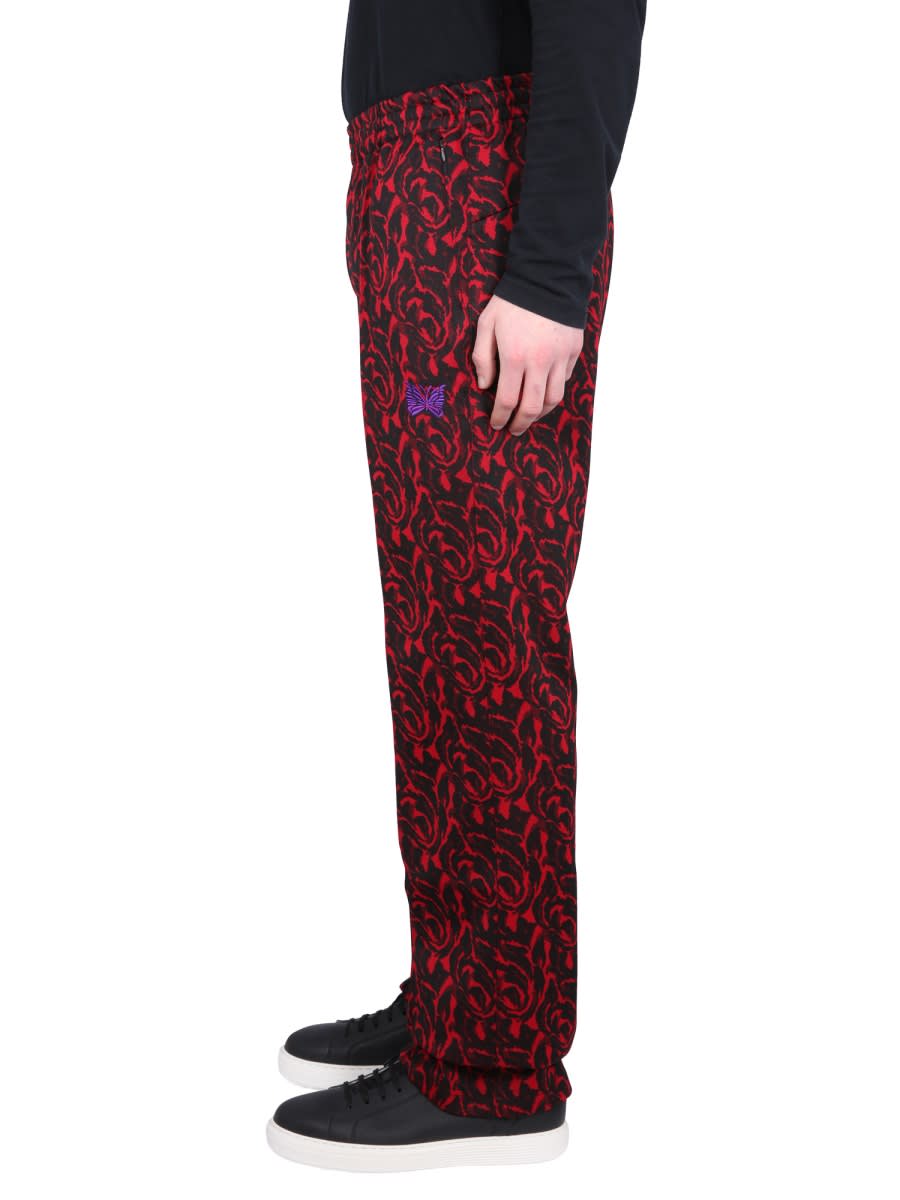 Needles Pintuck Bold-checked Trousers In Red