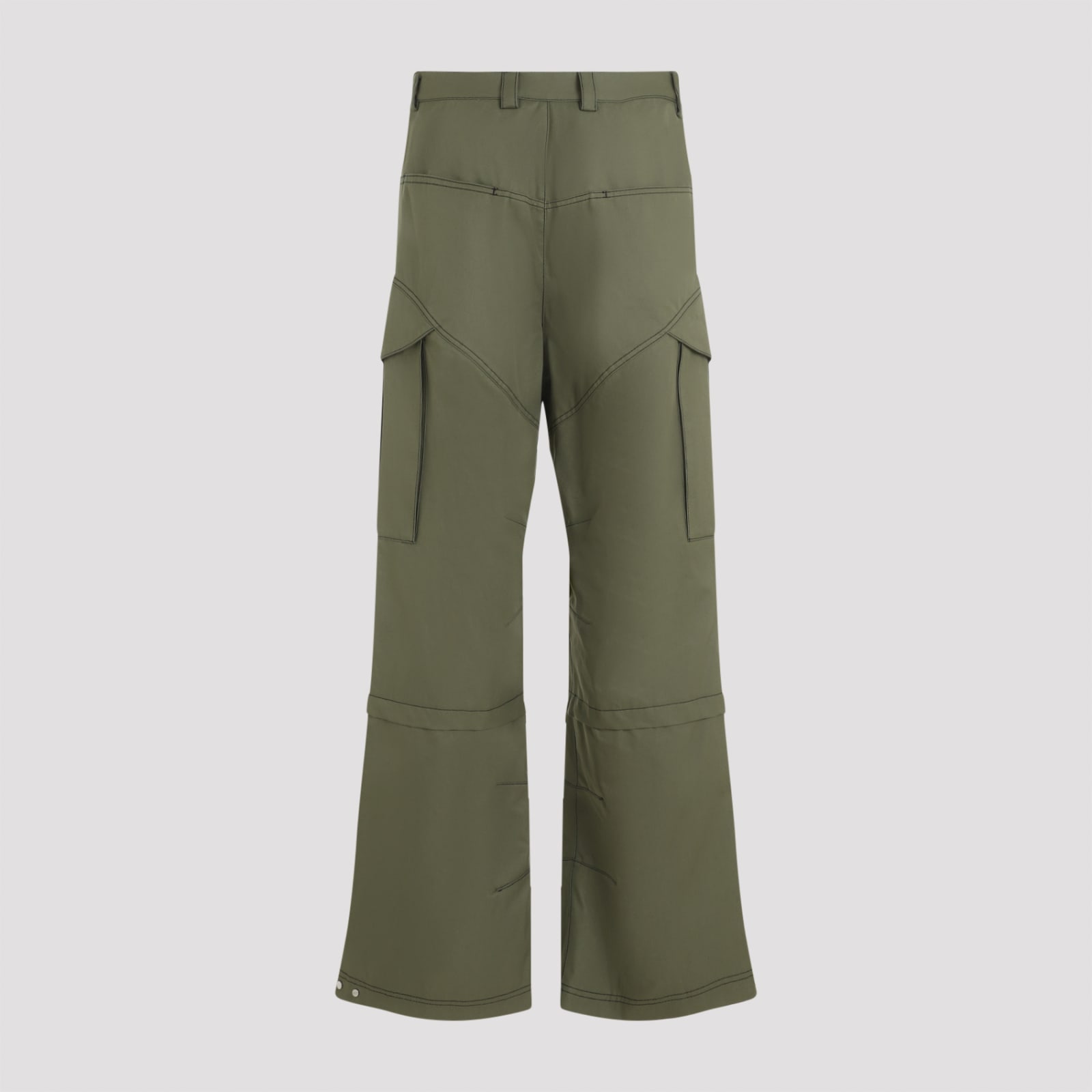 Shop Off-white Straight Cargo Pant In Army Green