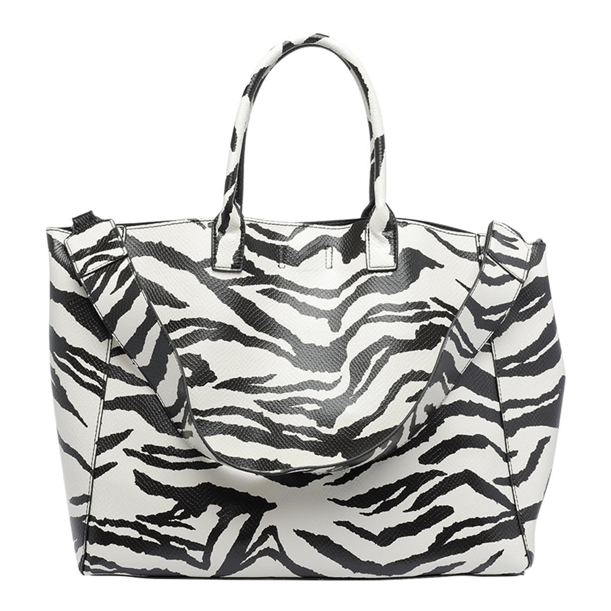 Essentiel Antwerp Iloise Printed Shopping Bag In Black