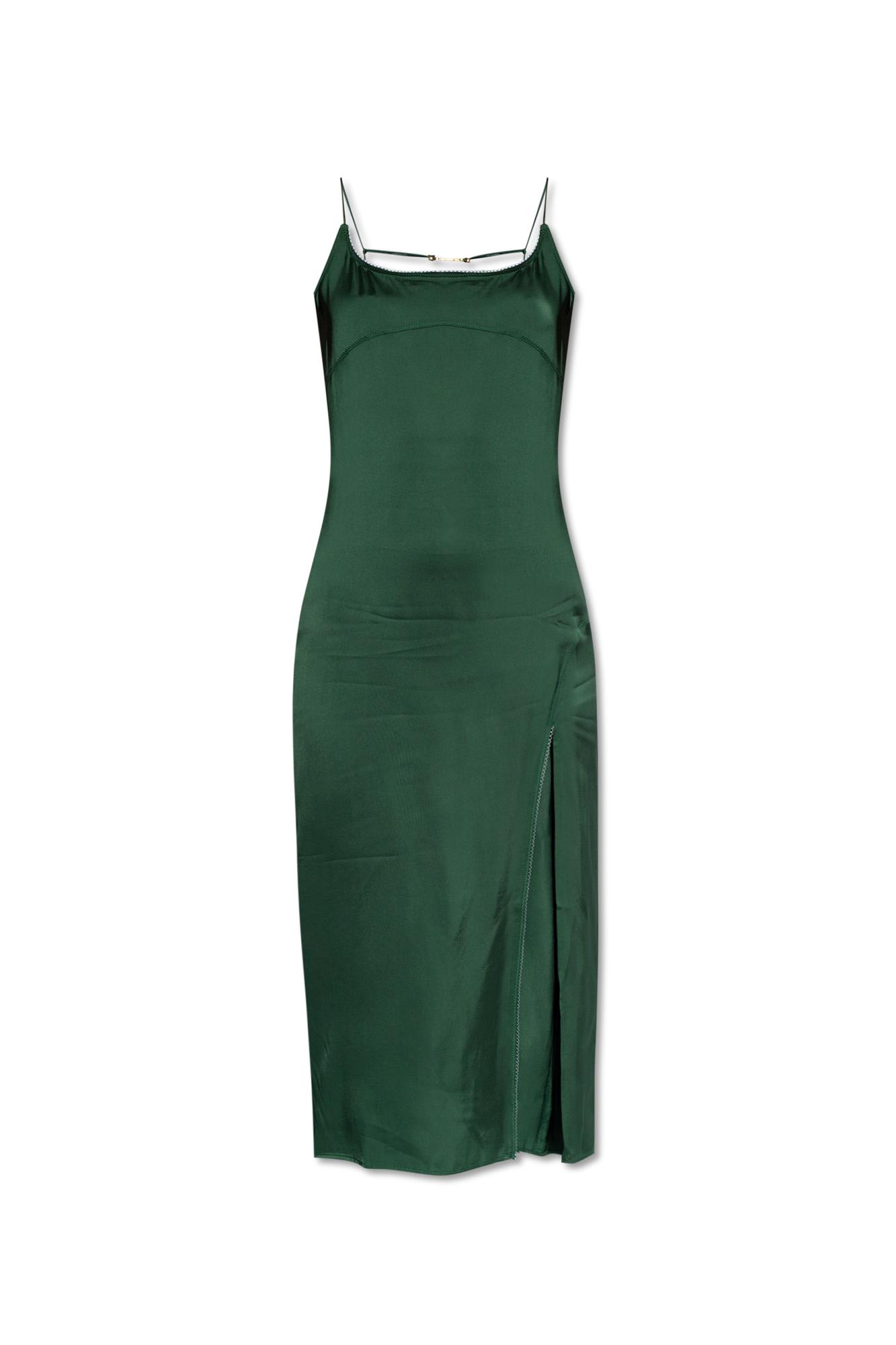 Jacquemus Notte Dress In Dark Green