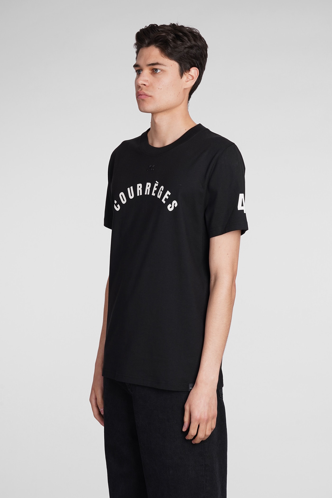Shop Courrèges T-shirt In Black Cotton