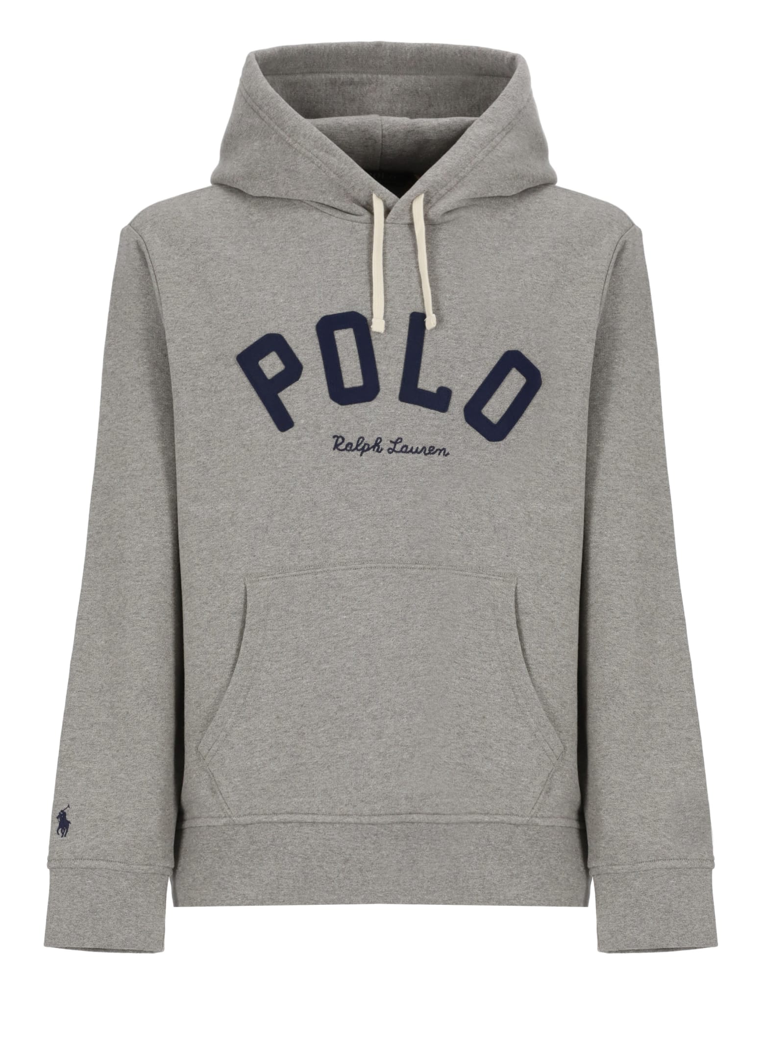 Shop Ralph Lauren Hoodie With Logo In Grey