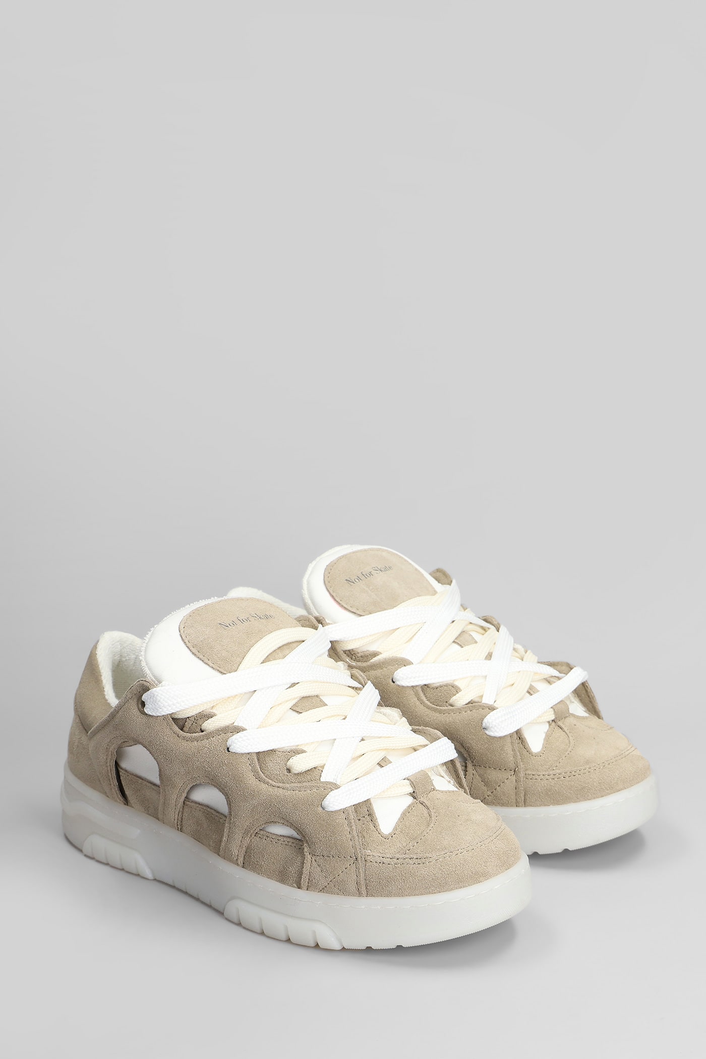 Paura Santha 1 Total Sneakers In Taupe Suede