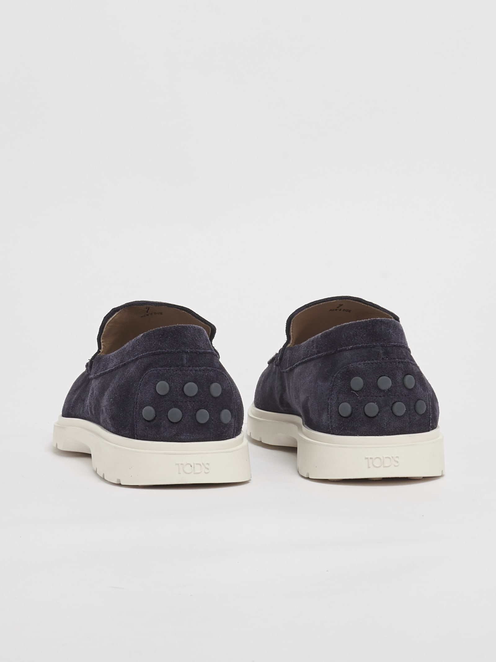 Tod's Suede Loafers In Blu