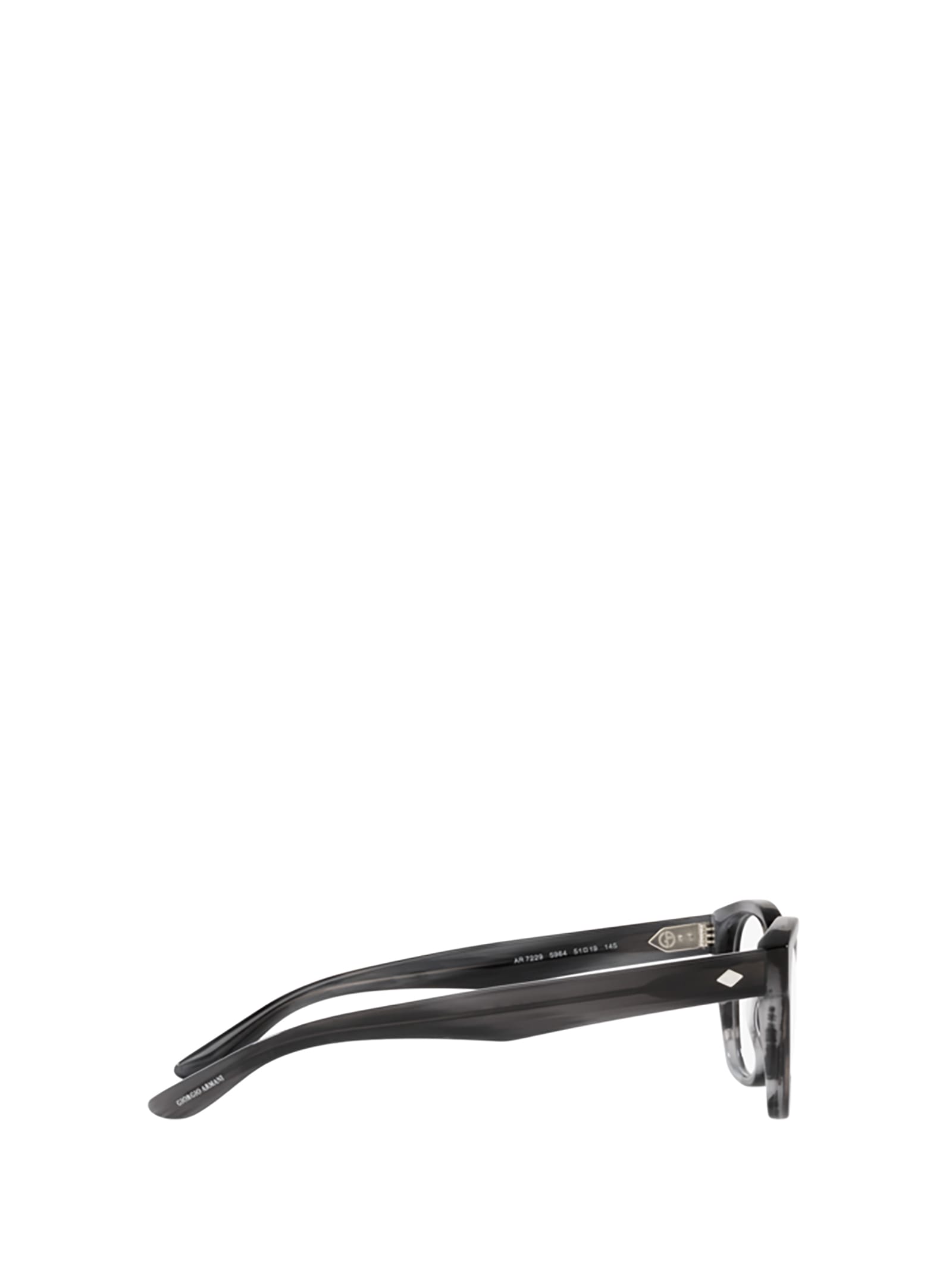 Shop Giorgio Armani Ar7229 Striped Grey Glasses