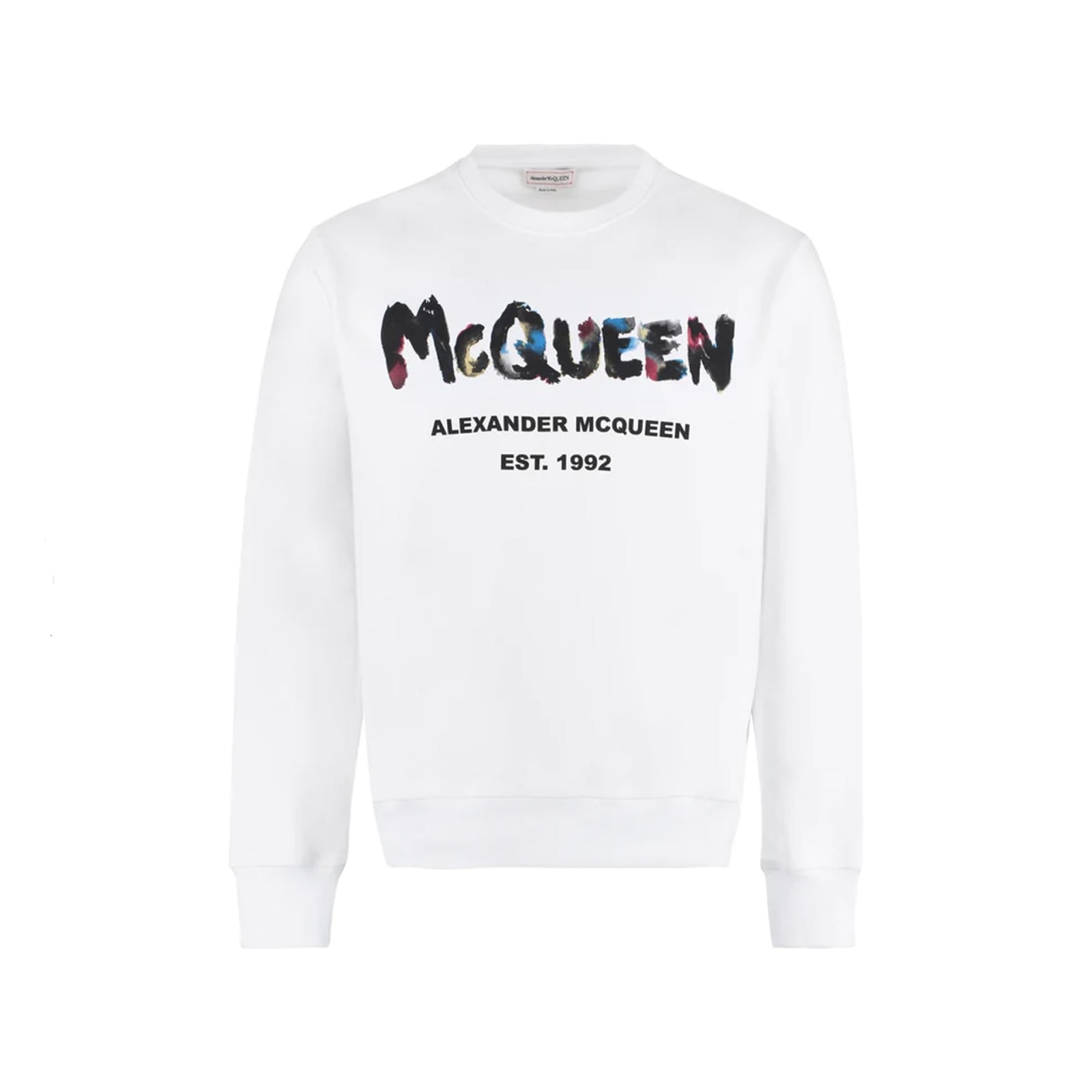 Alexander Mcqueen Logo Sweatshirt In White
