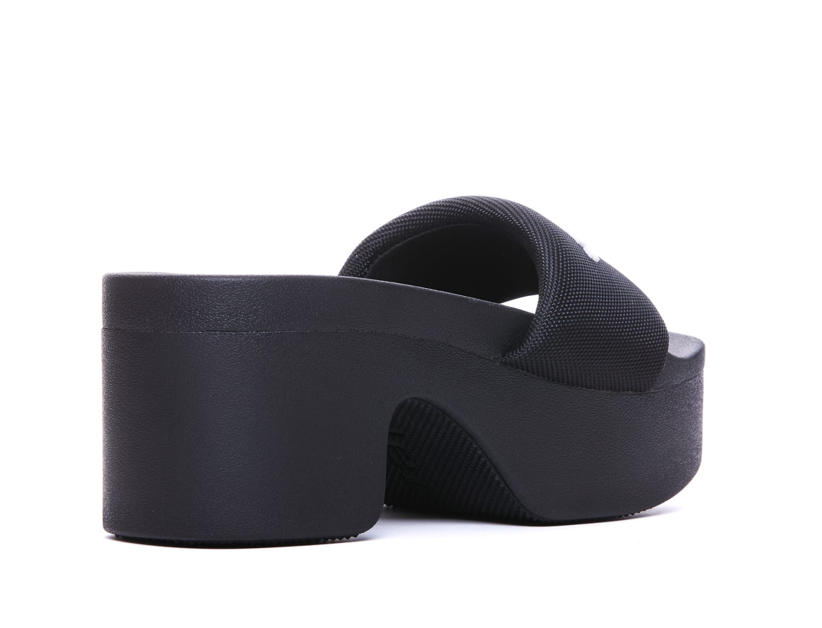 Shop Alexander Wang Logo Plateau Sandals In Black