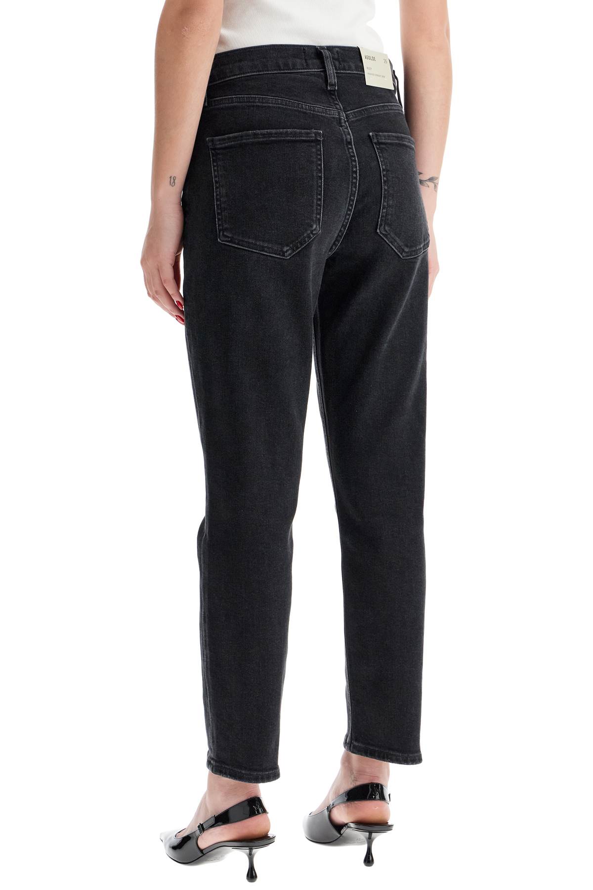 Shop Agolde Cropped Riley Jeans By In Panoramic (black)