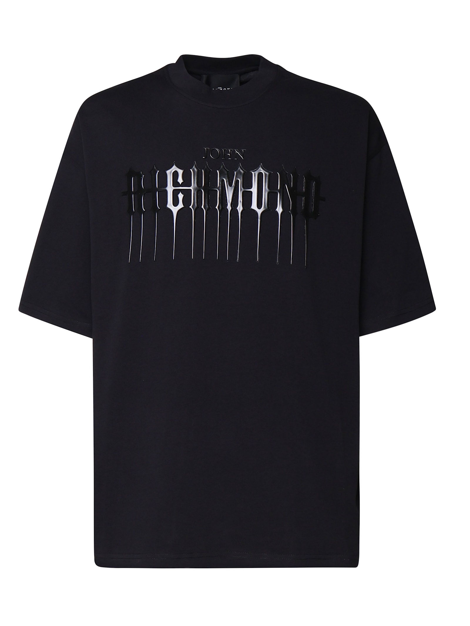 Shop John Richmond Cotton T-shirt In Black