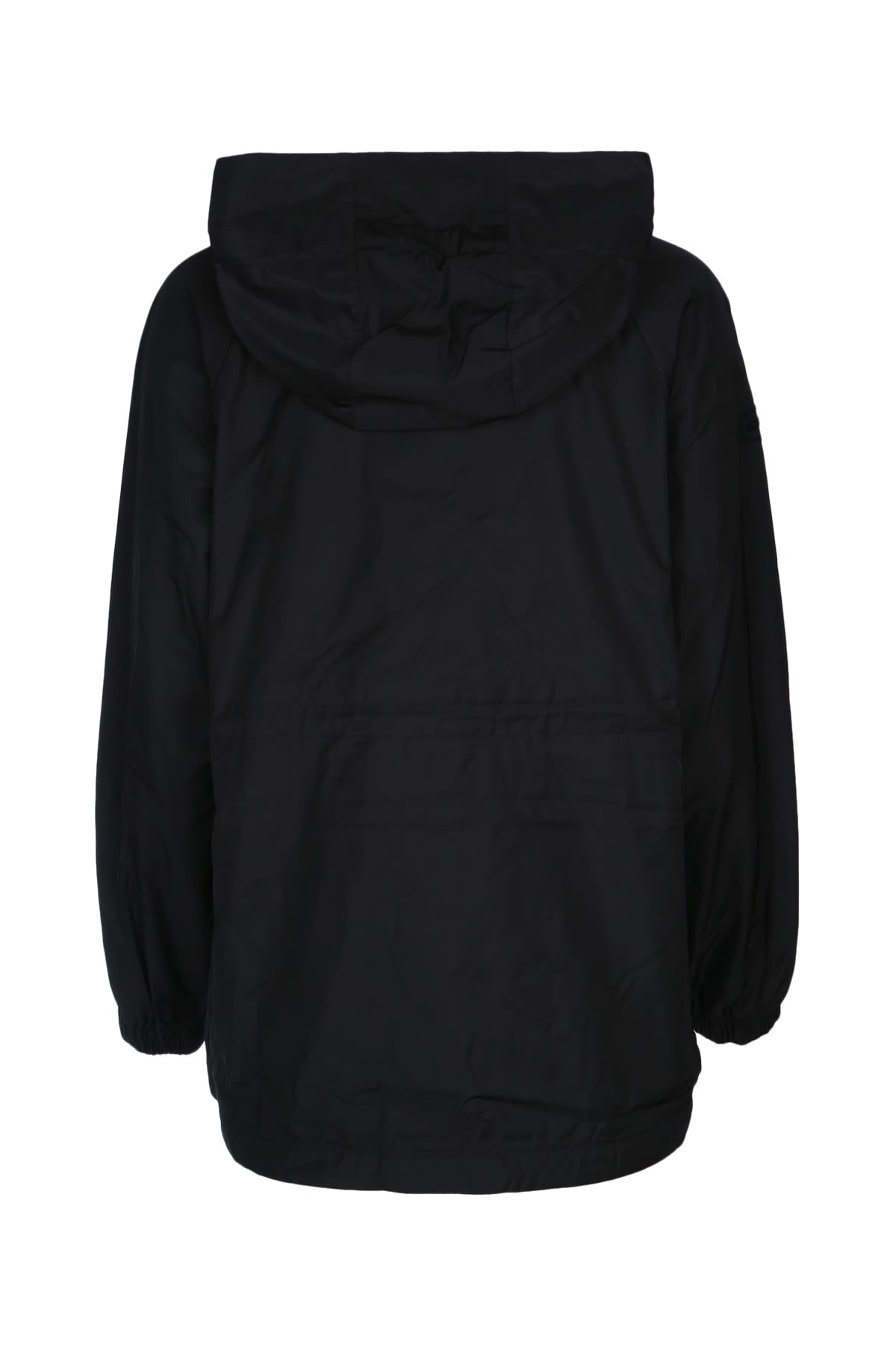 Duvetica Black Hooded Zip-up Casual Jacket In Bks