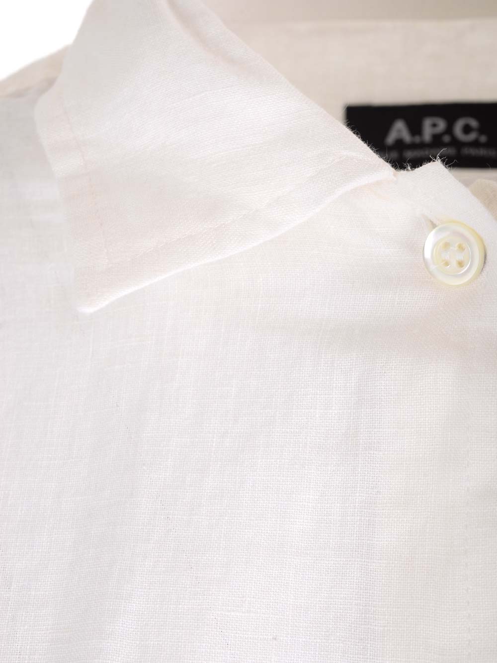 Apc Short-sleeved Button-up Shirt In White