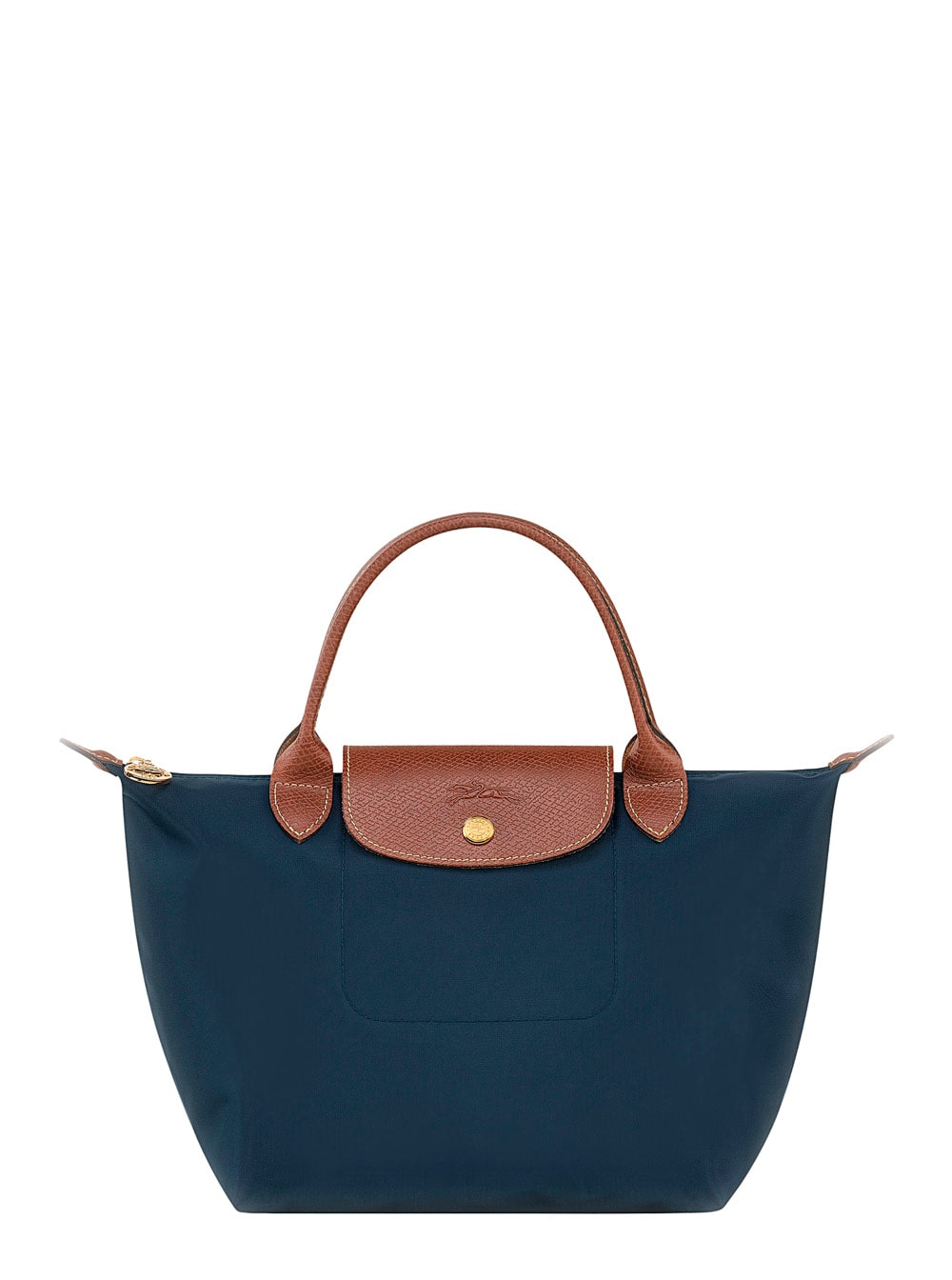 Longchamp Le Pliage S Blue Handbag With Engraved Logo In Recycled Canvas Woman