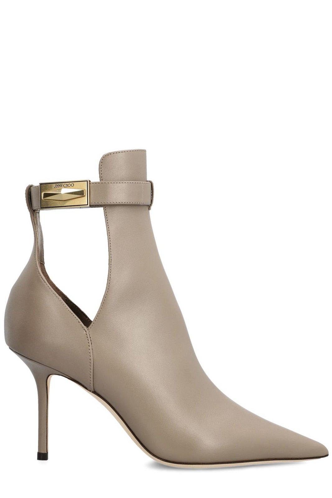 Nell 85 Cut-out Pointed-toe Ankle Boots