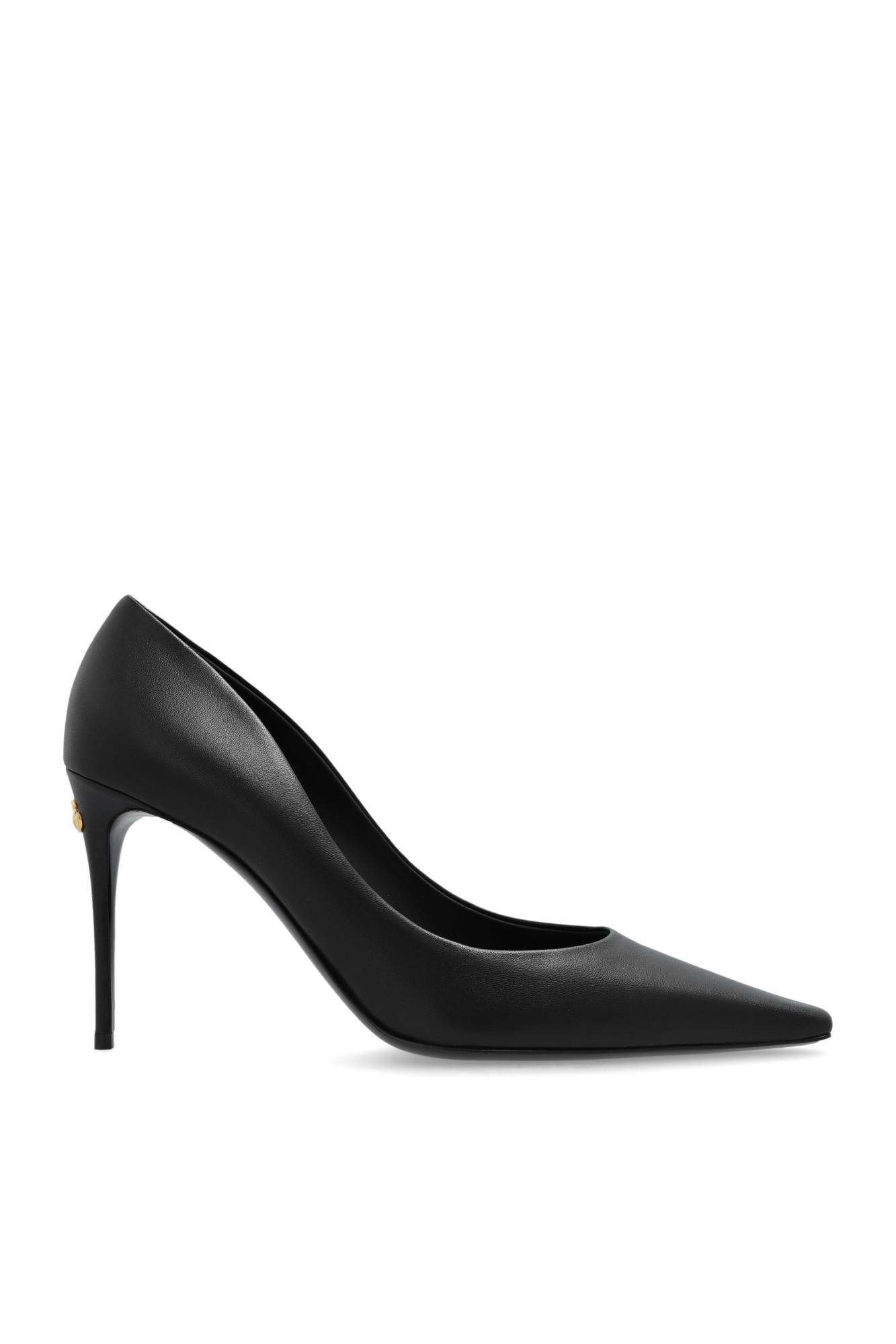 Shop Dolce & Gabbana Leather Heeled Shoes In Black