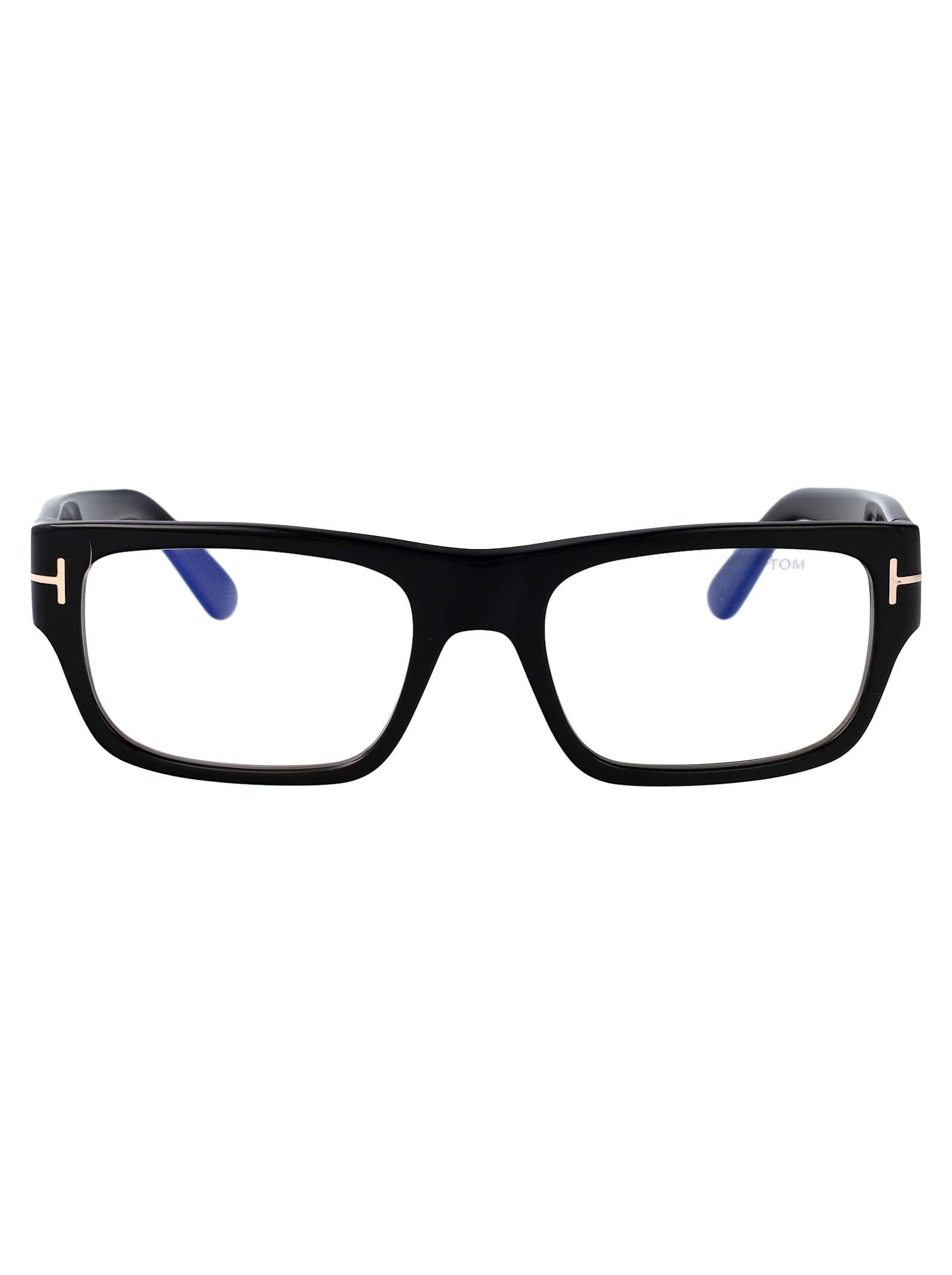 Tom Ford Womens Black Tr001853 Round-frame Acetate Optical Glasses In Nero Lucido