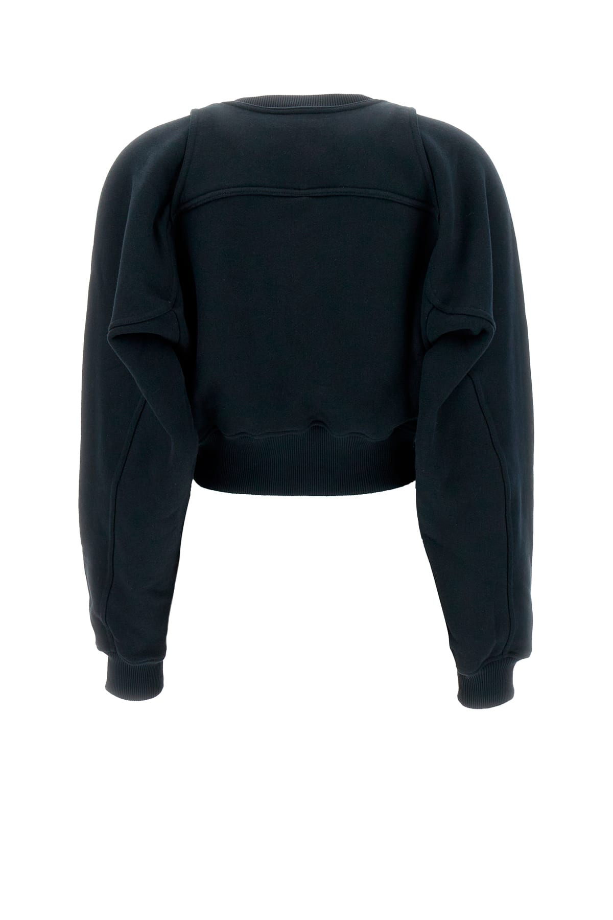 Shop Off-white Black Cotton Sweater In 1001