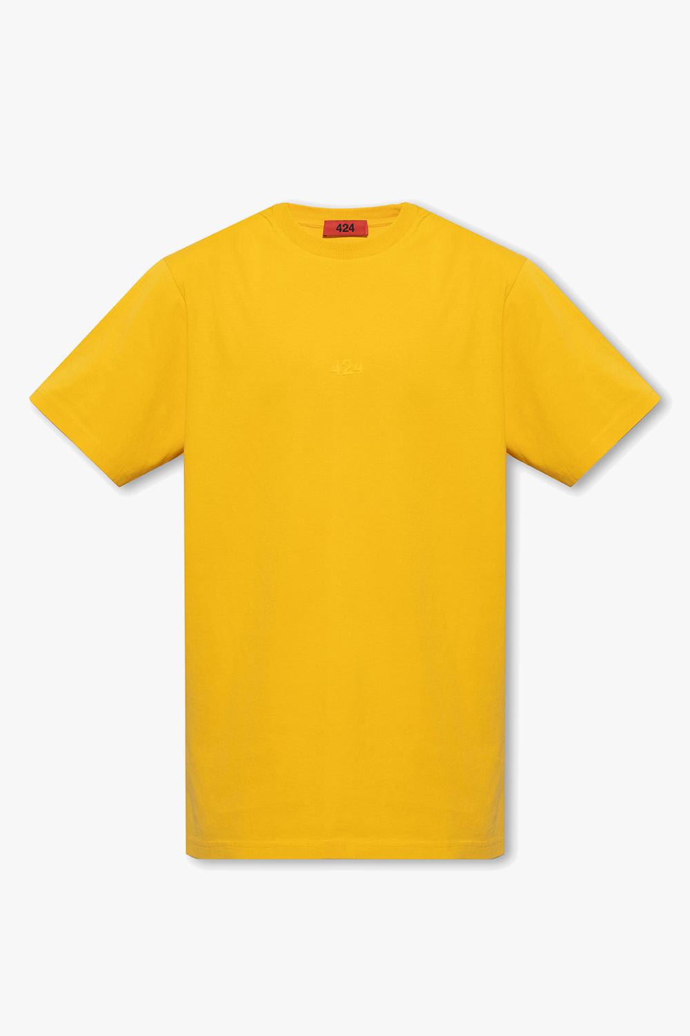Fourtwofour On Fairfax T-shirt With Logo In Arancione