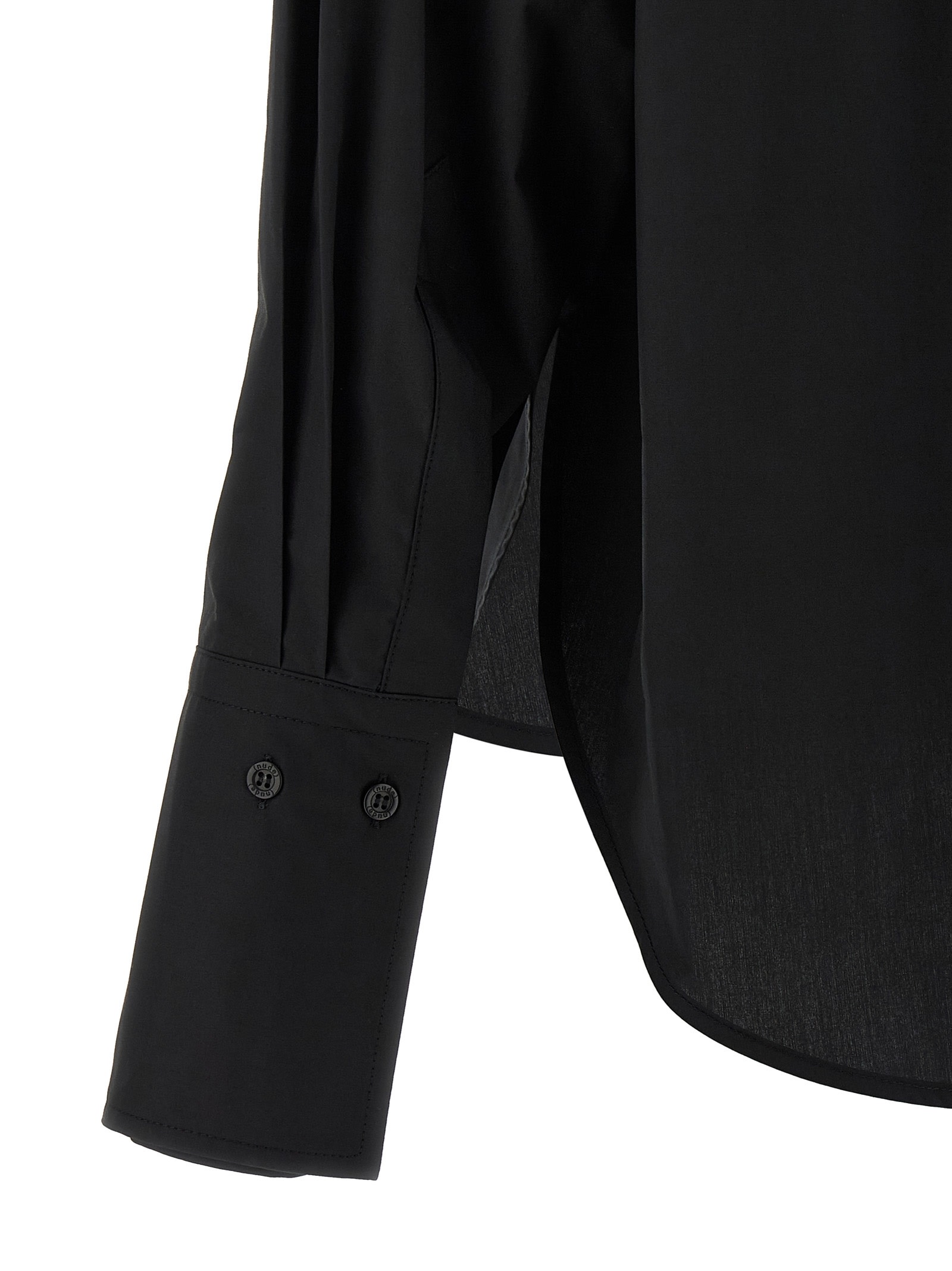 Nude Lavallire Collar Shirt In Black