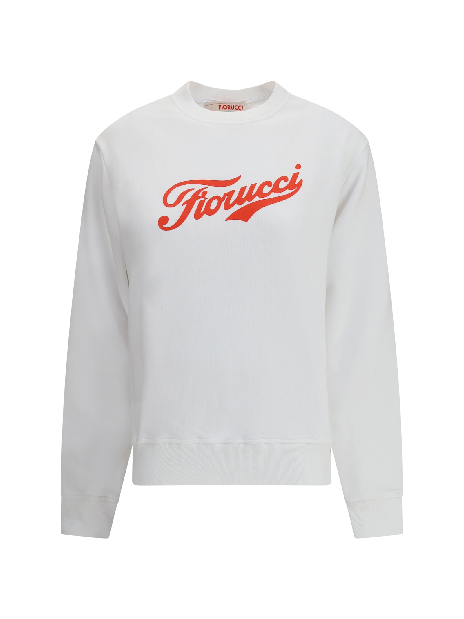 Fiorucci Varsity Logo Regular Sweatshirt In White
