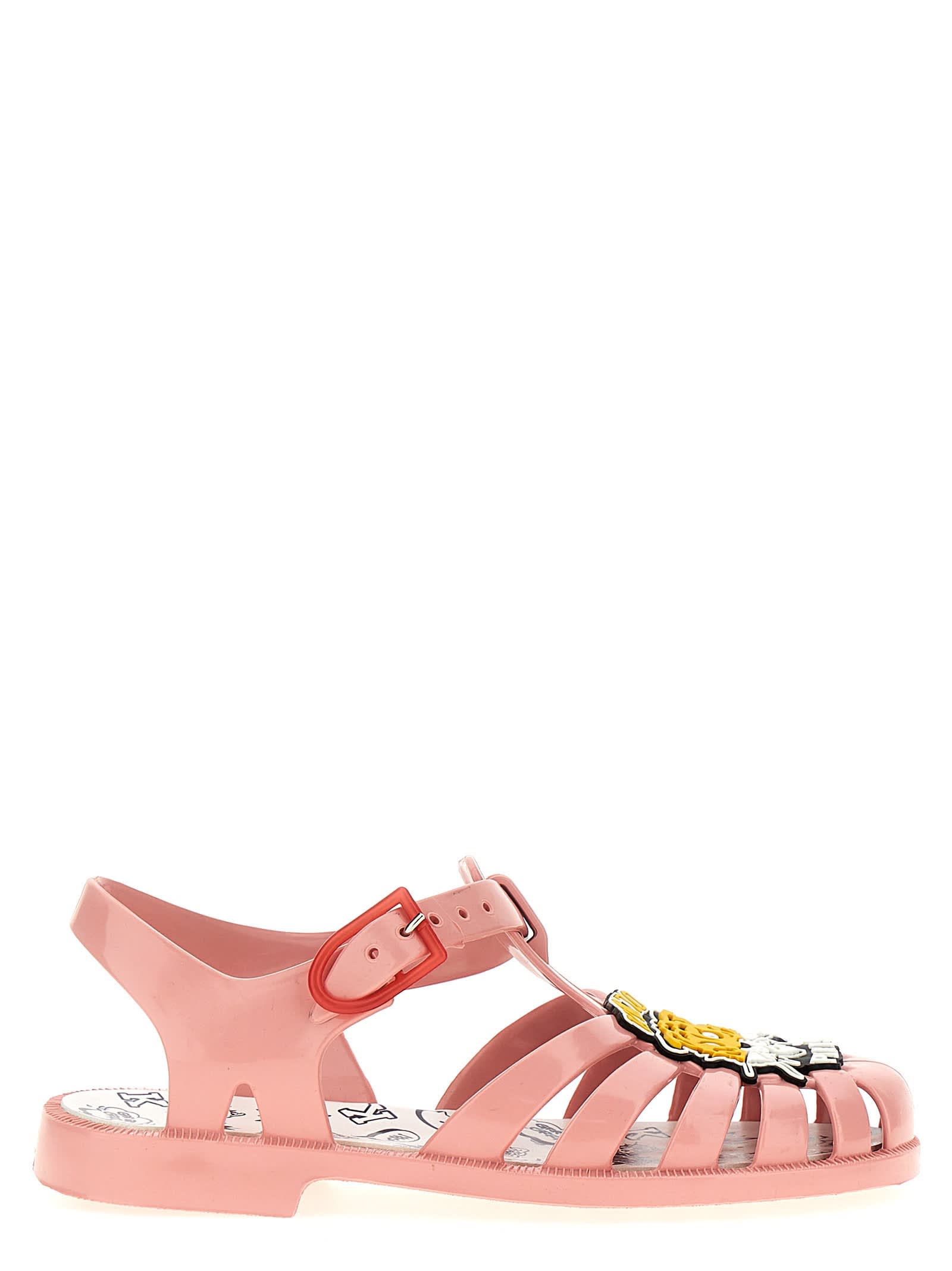 Kenzo Kids' Logo Sandals In Pink