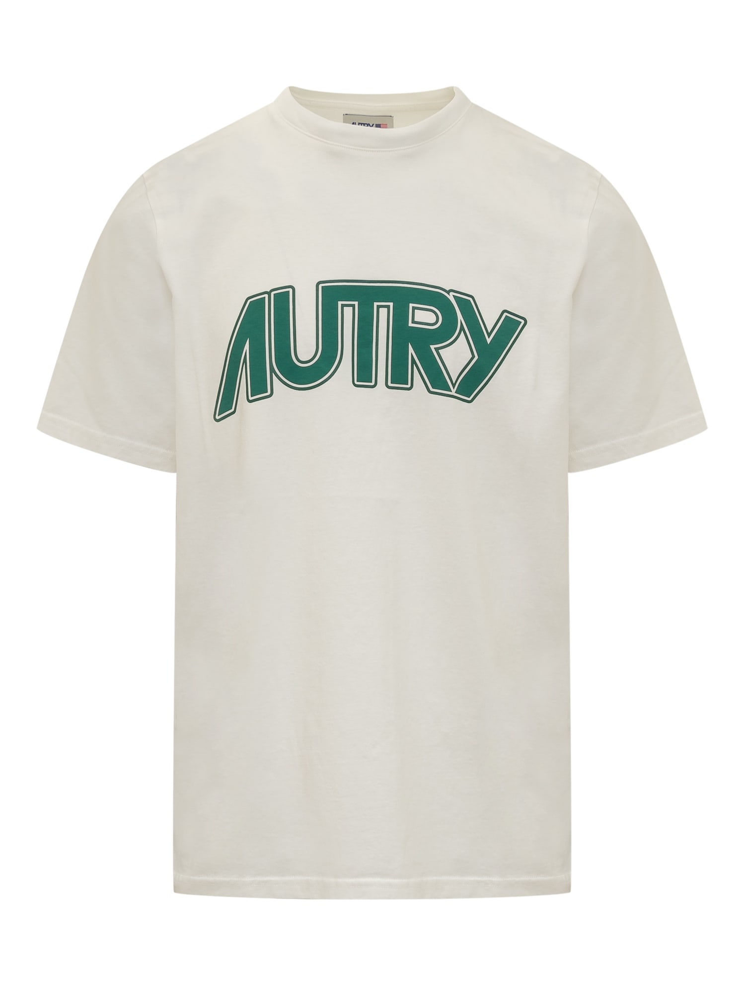 Shop Autry T-shirt With Logo In Bianco