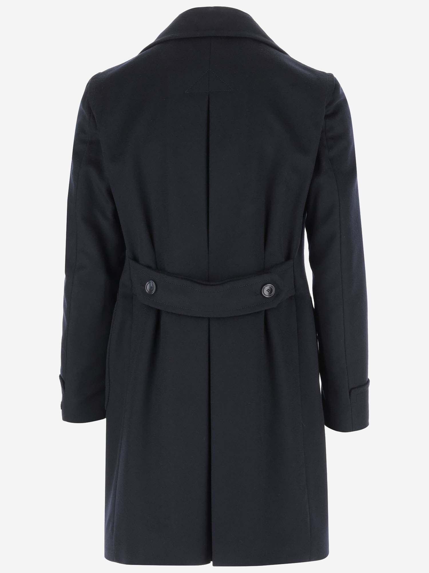 Shop Tagliatore Double-breasted Wool Coat In Black