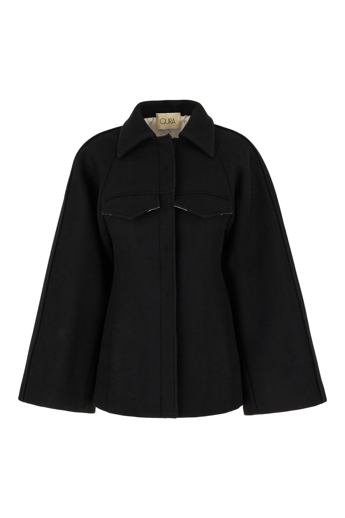 Shop Quira Black Wool Jacket In Q0009