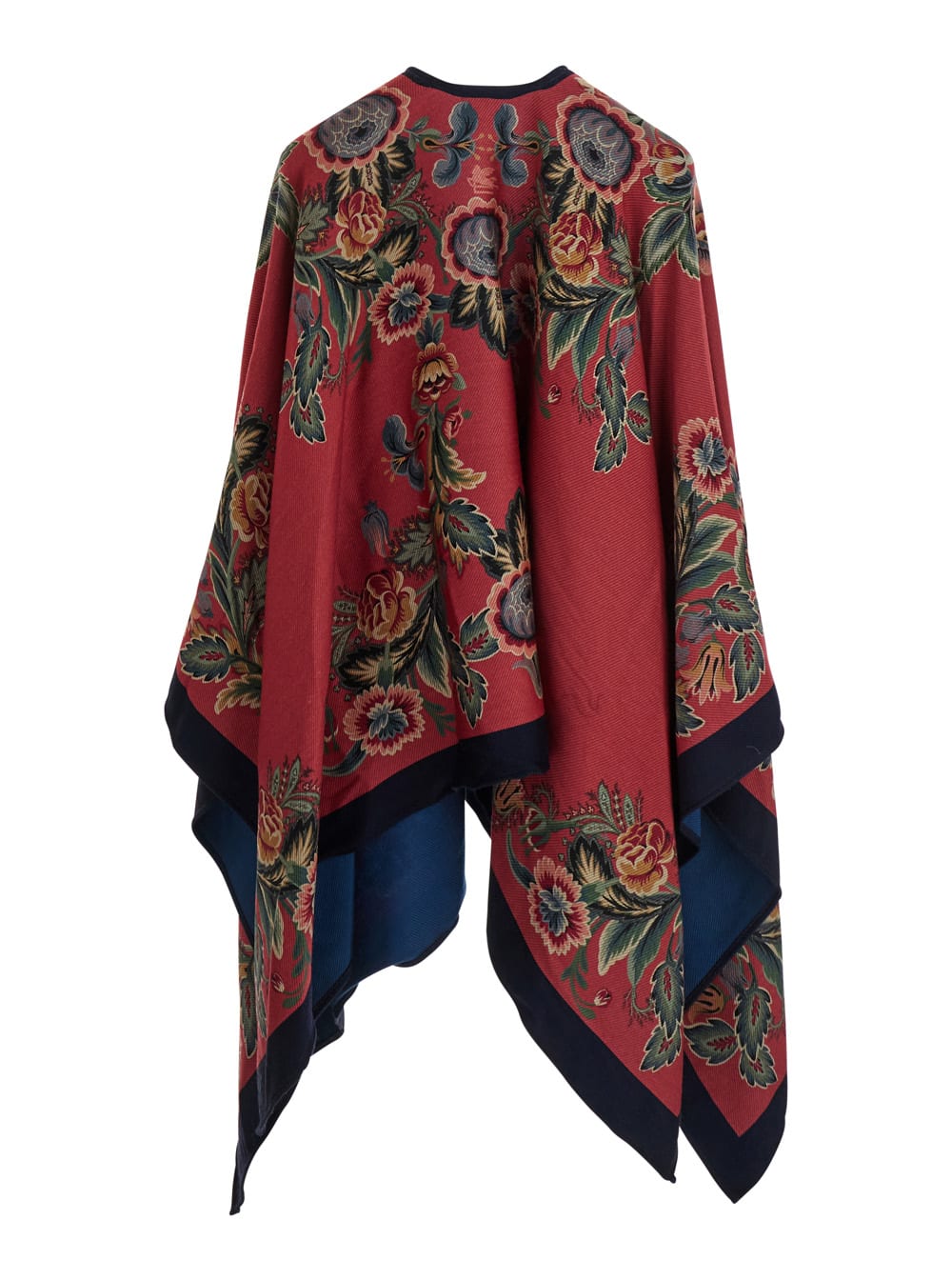 Etro Mantella In Misto Lana Floreale. In Multi