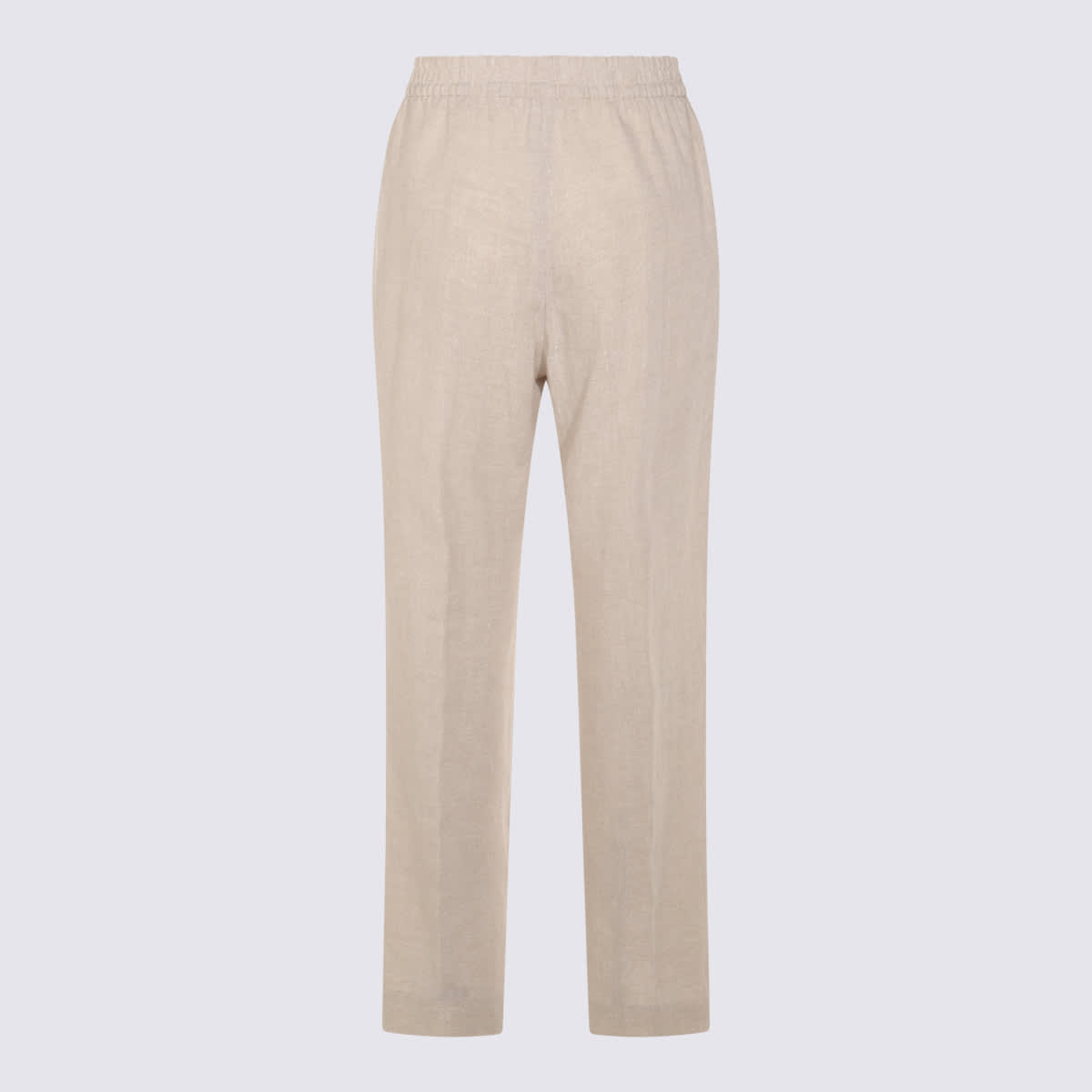 Shop Eleventy Beige Linen Pants
