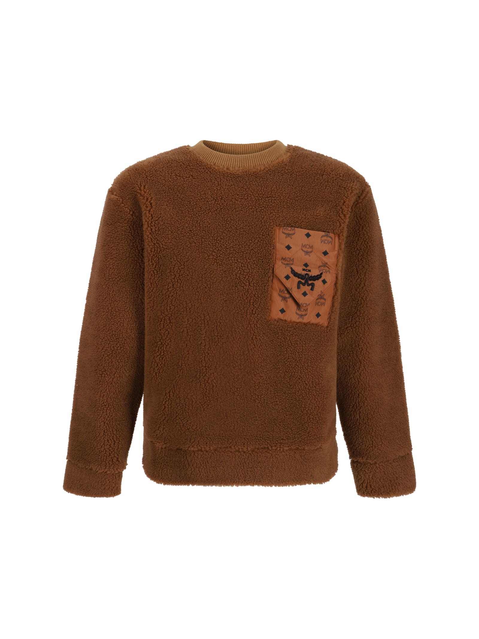 Shop Mcm Sweatshirt In Cognac