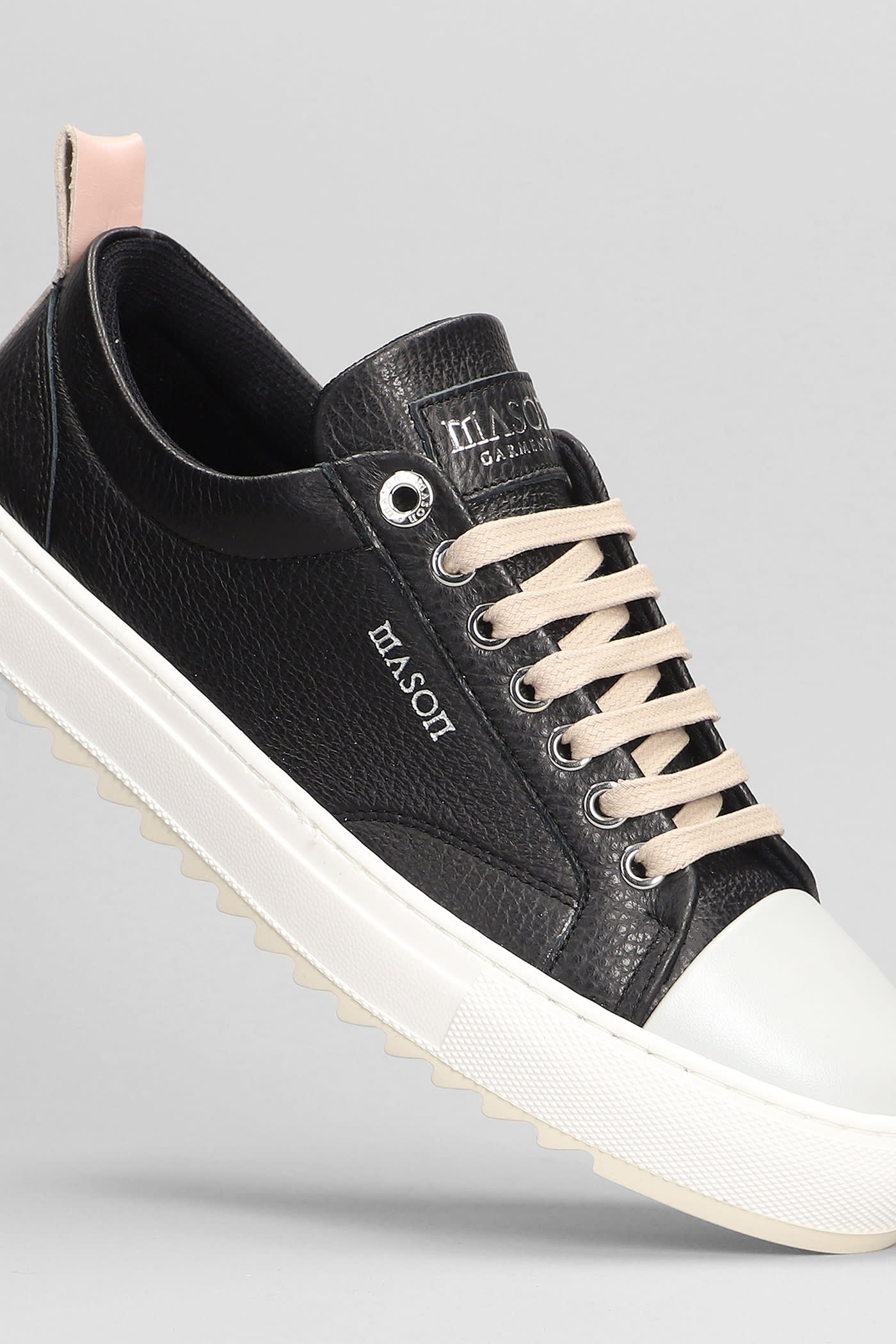 Shop Mason Garments Astro Sneakers In Black Leather