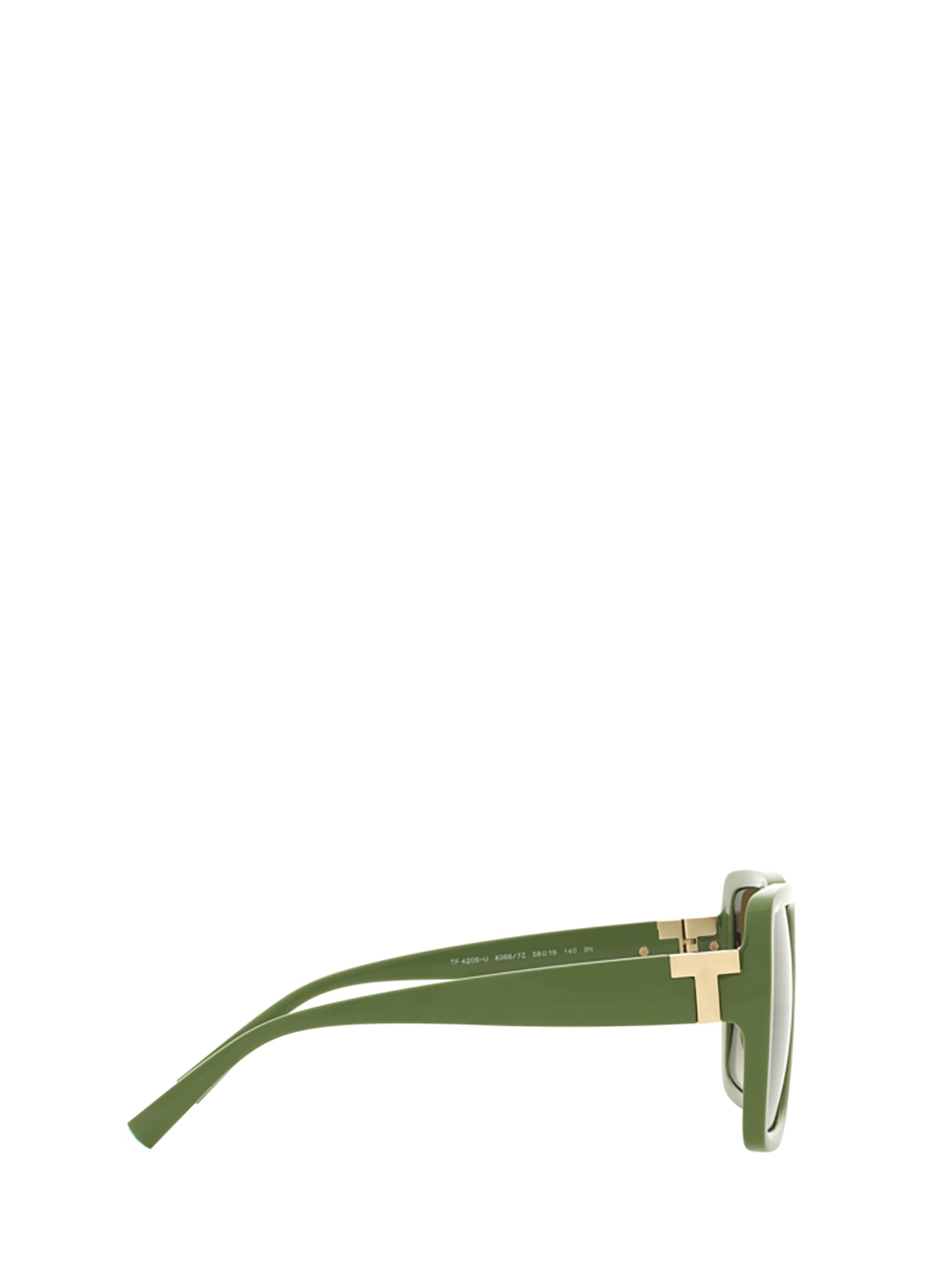 Shop Tiffany &amp; Co. Tf4206u Khaki Sunglasses
