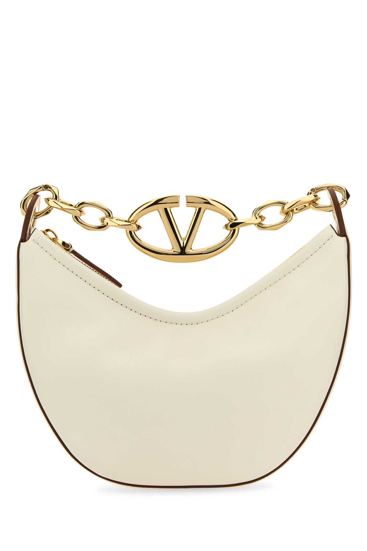 Shop Valentino Ivory Leather Vlogo Handbag