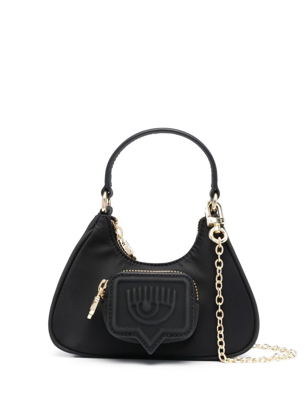 Chiara Ferragni Eyelike-embossed Mini Bag In Black