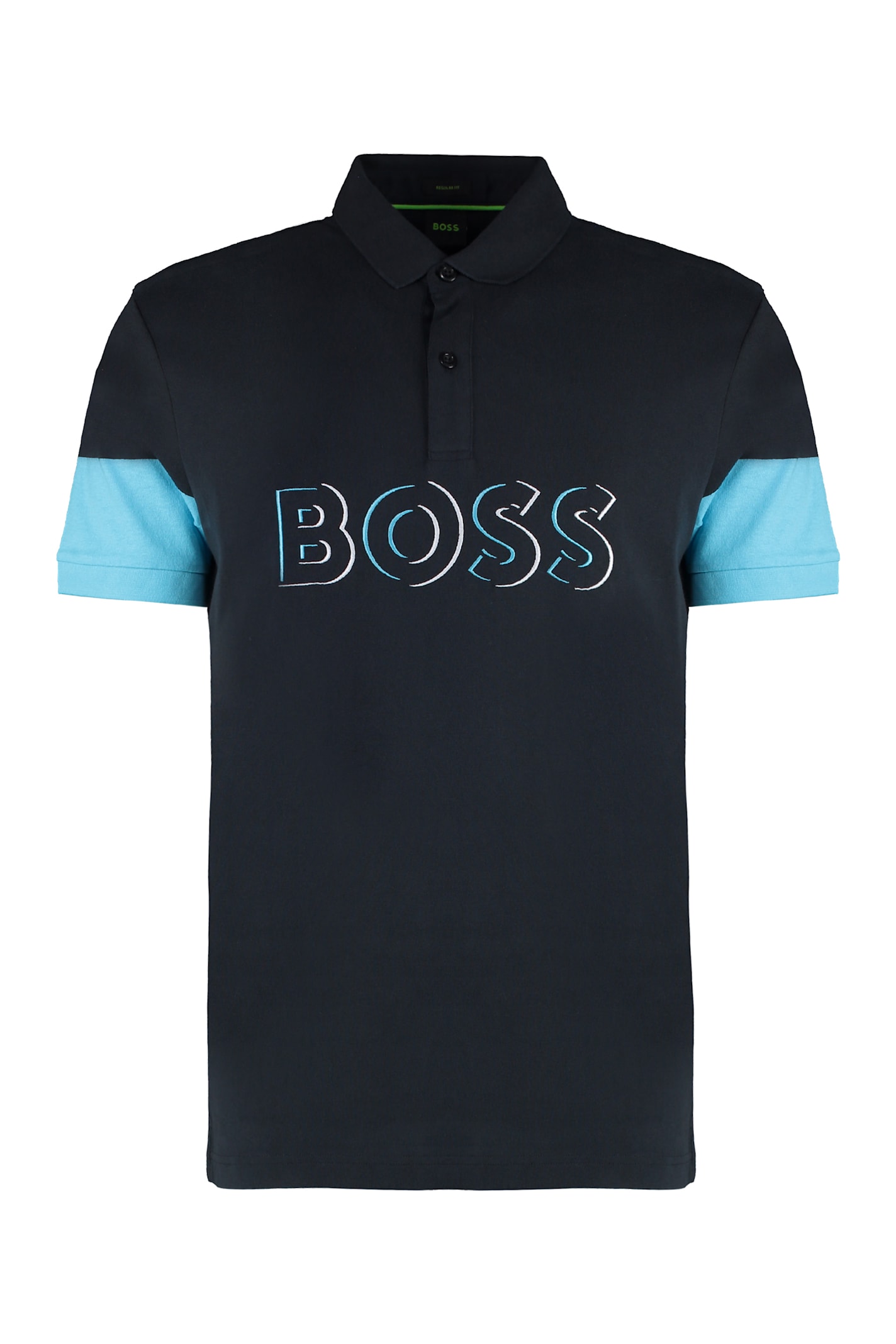 Shop Hugo Boss Cotton Polo Shirt In Blue