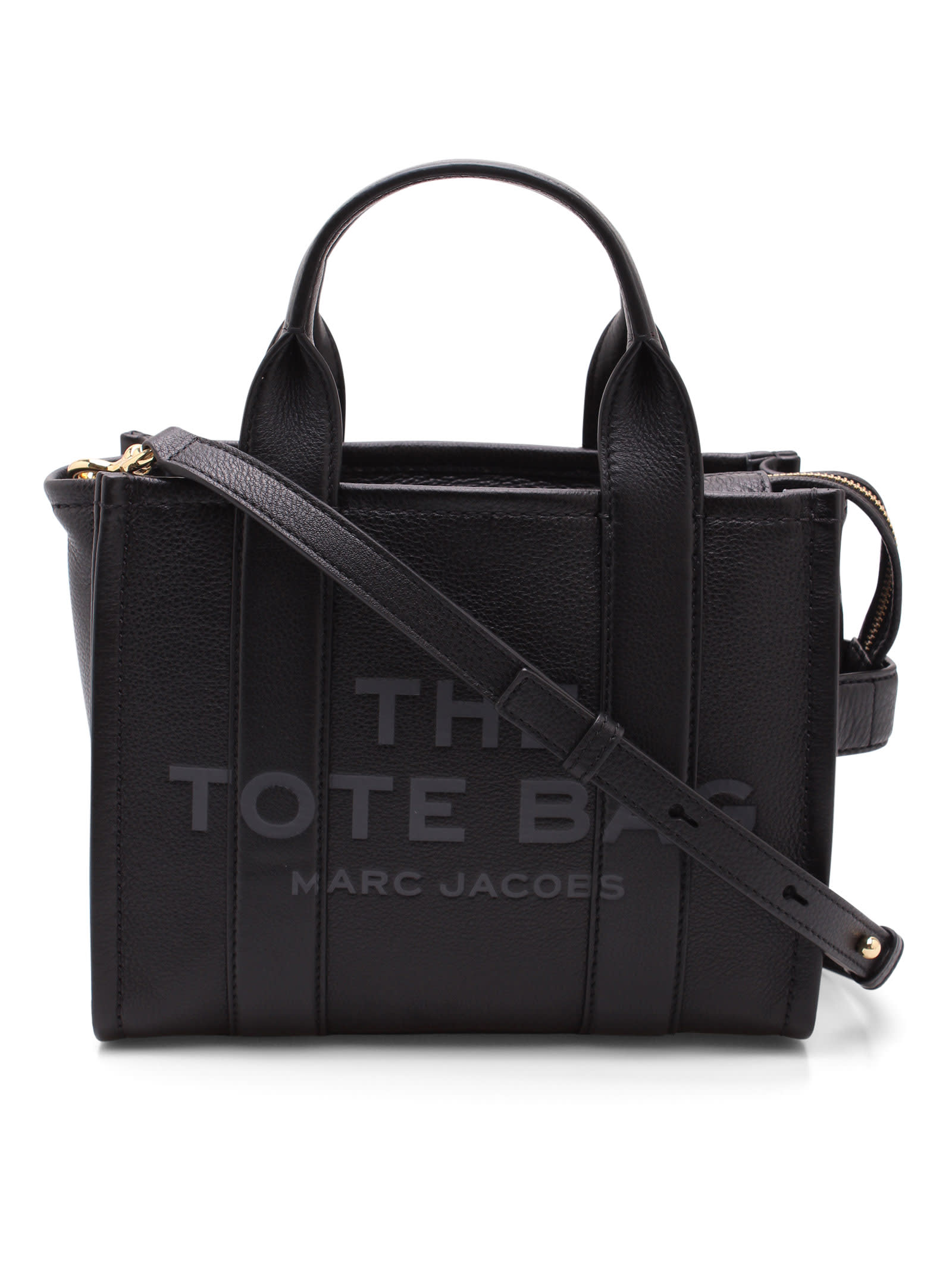 Marc Jacobs The Traveller Mini Leather Tote Bag In Black | ModeSens