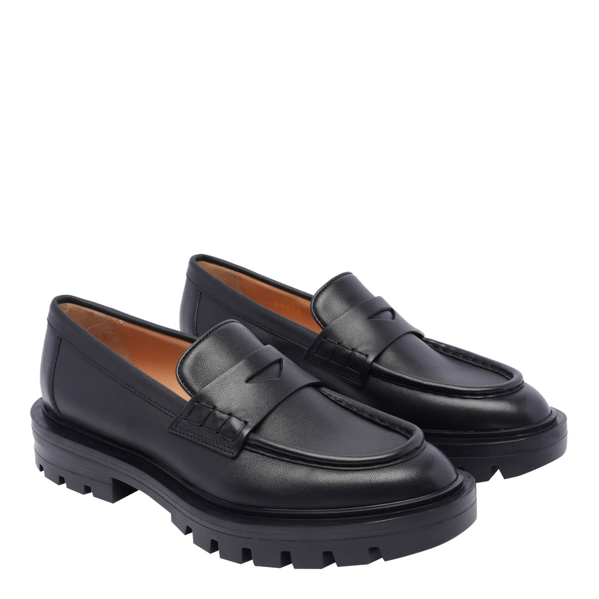 Shop Santoni Feline Loafers In Black