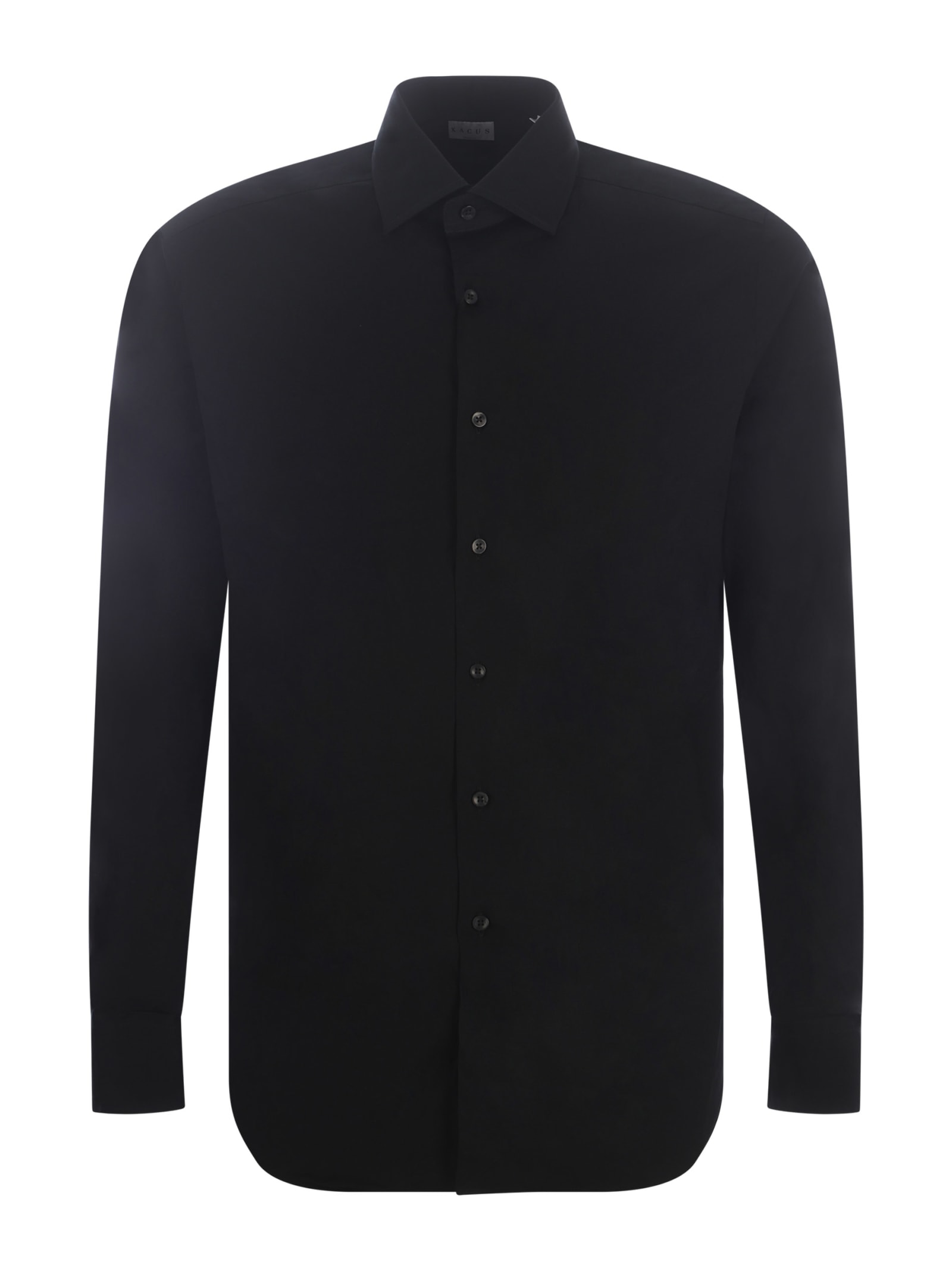 Shop Xacus Shirt  Made Of Stretch Cotton In Nero