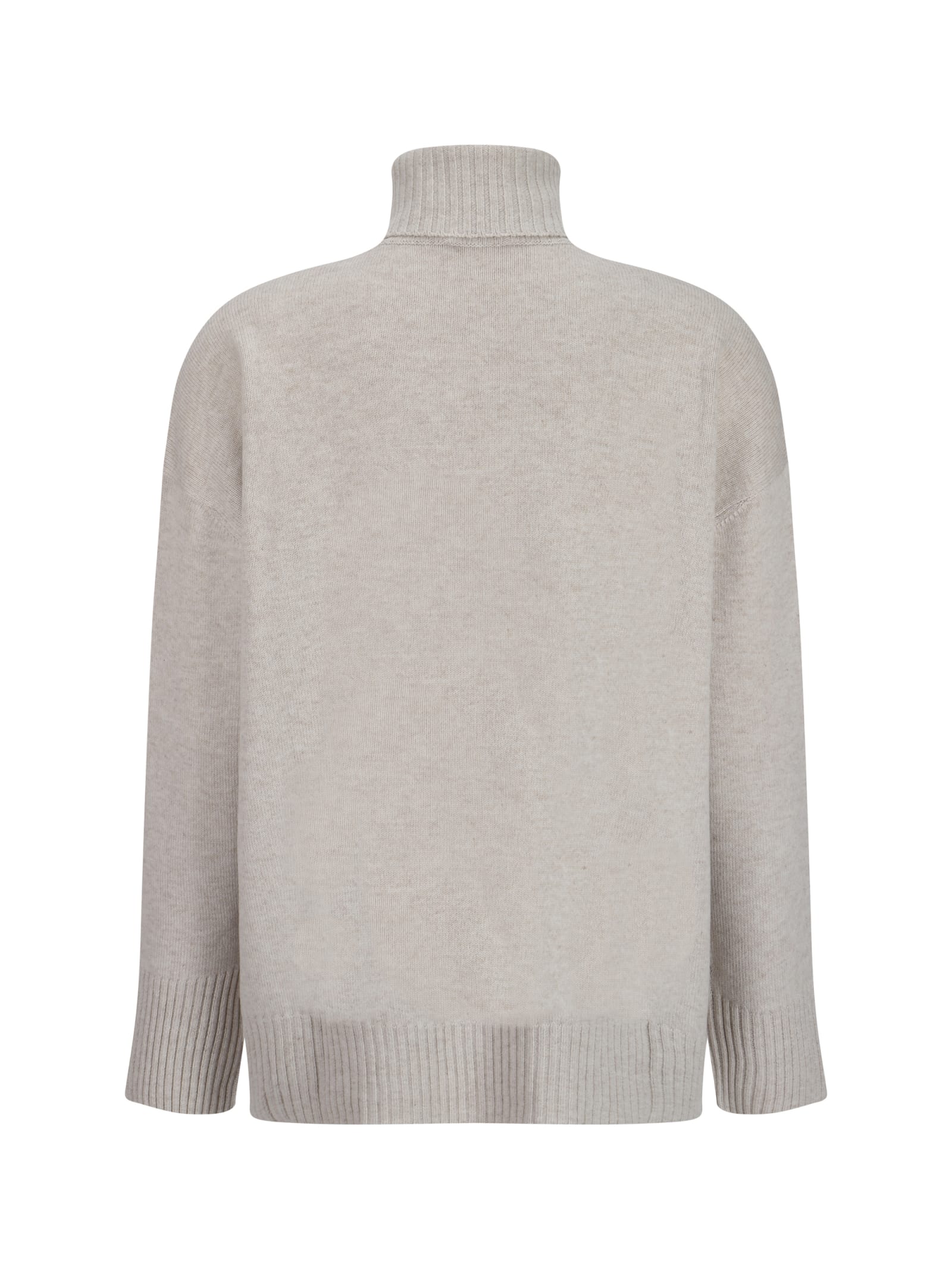 Brunello Cucinelli Embroidery Sweater In Beige