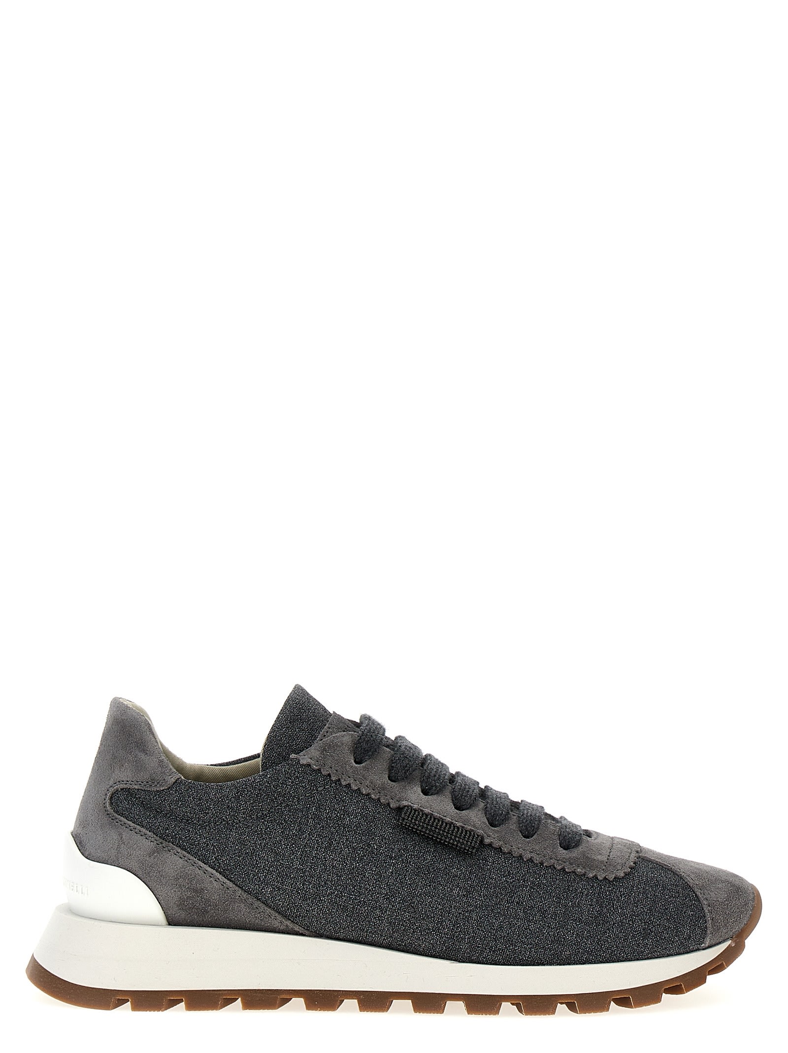 Shop Brunello Cucinelli Monile Sneakers In Gray