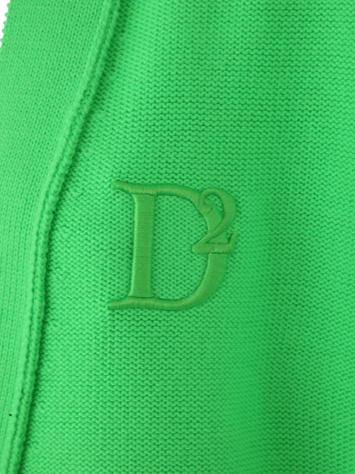 Shop Dsquared2 D2statement Cardigan In Green Fluo