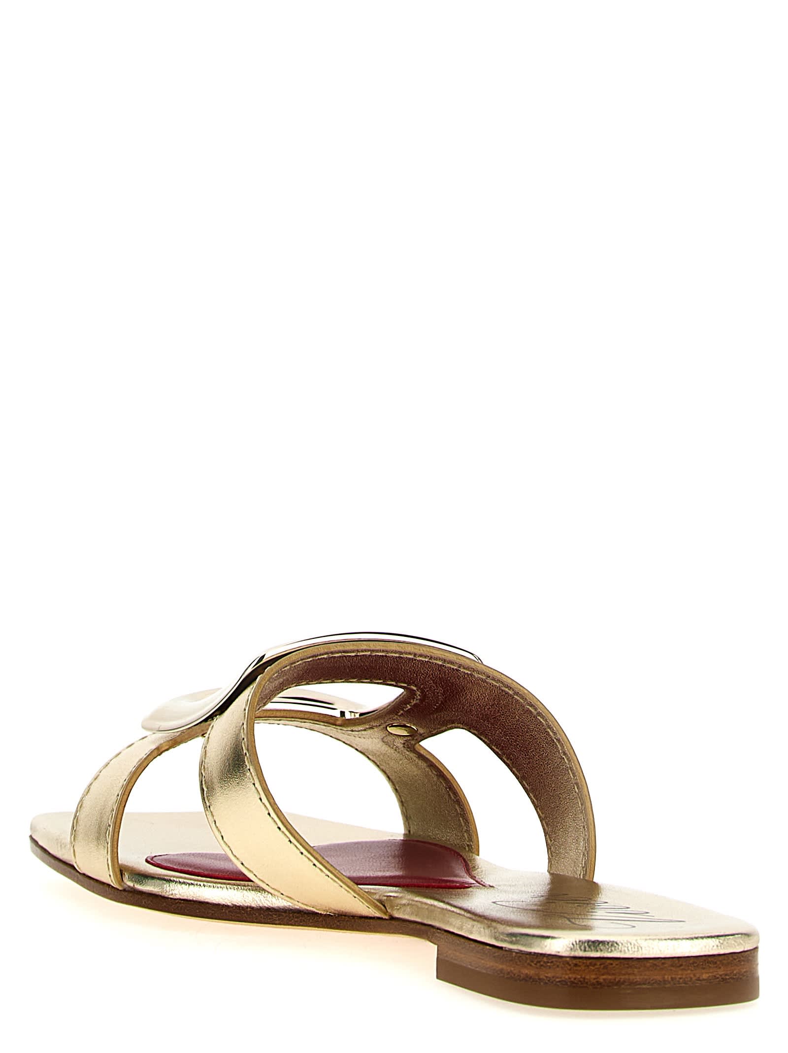 ROGER VIVIER NEW METAL BUCKLE MULE