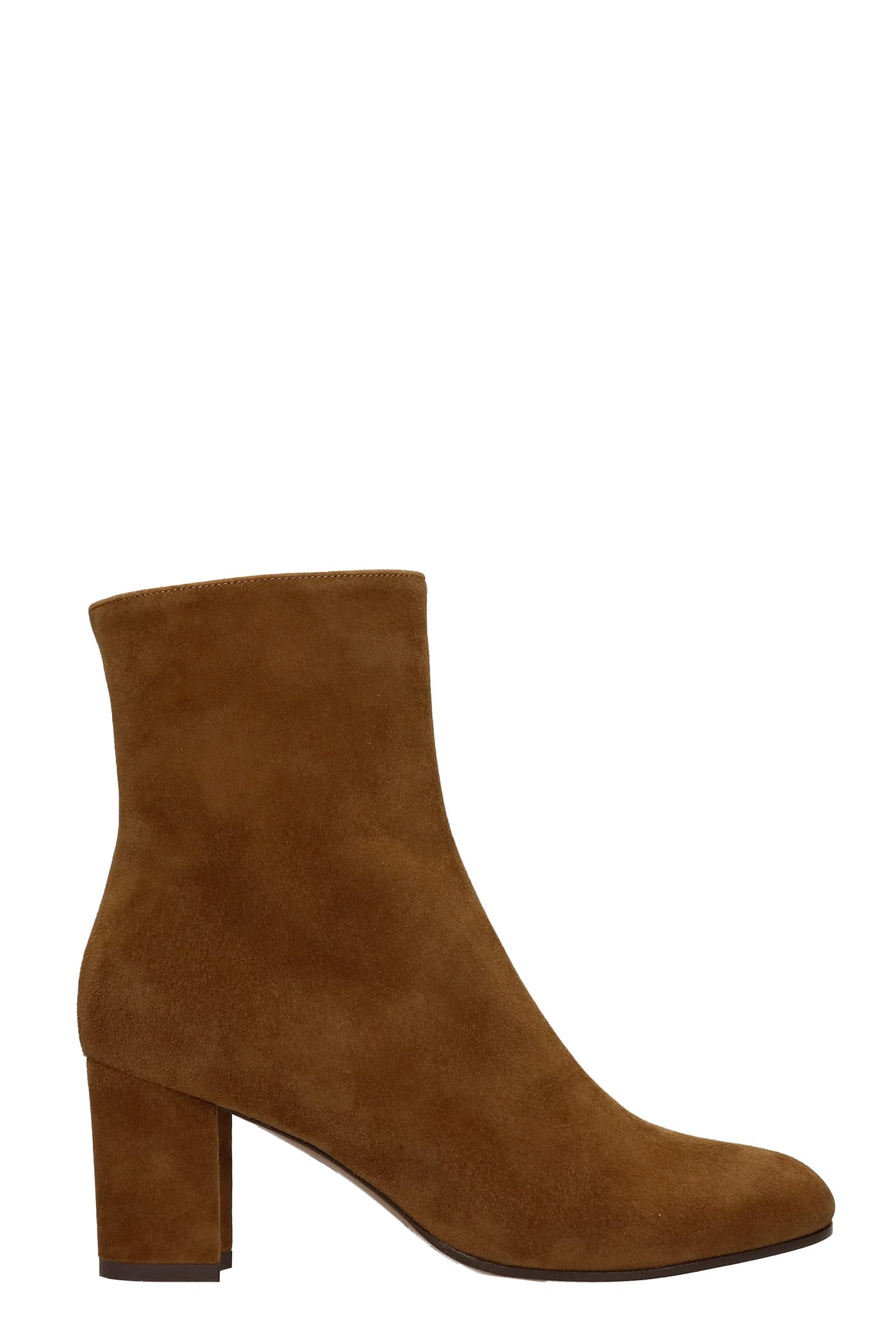 LAutre Chose High Heels Ankle Boots In Brown Suede
