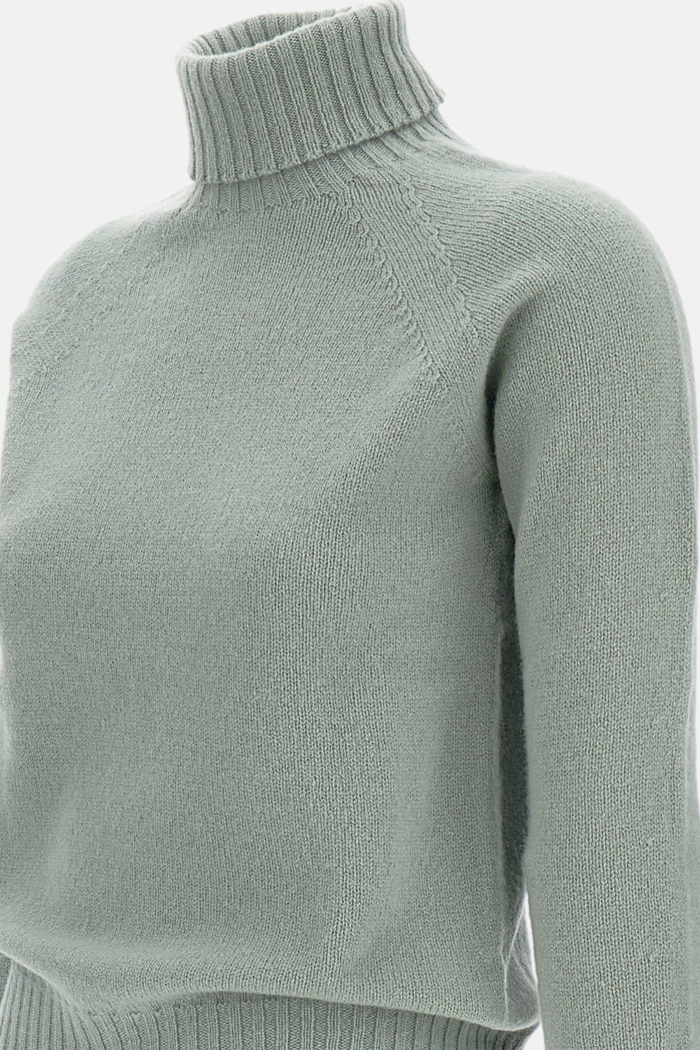Drumohr Wool Turtleneck Sweater In Green