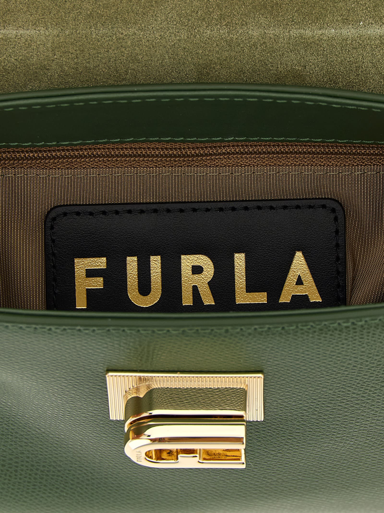 Furla 1927 Mini Handbag Detachable Strap In Green