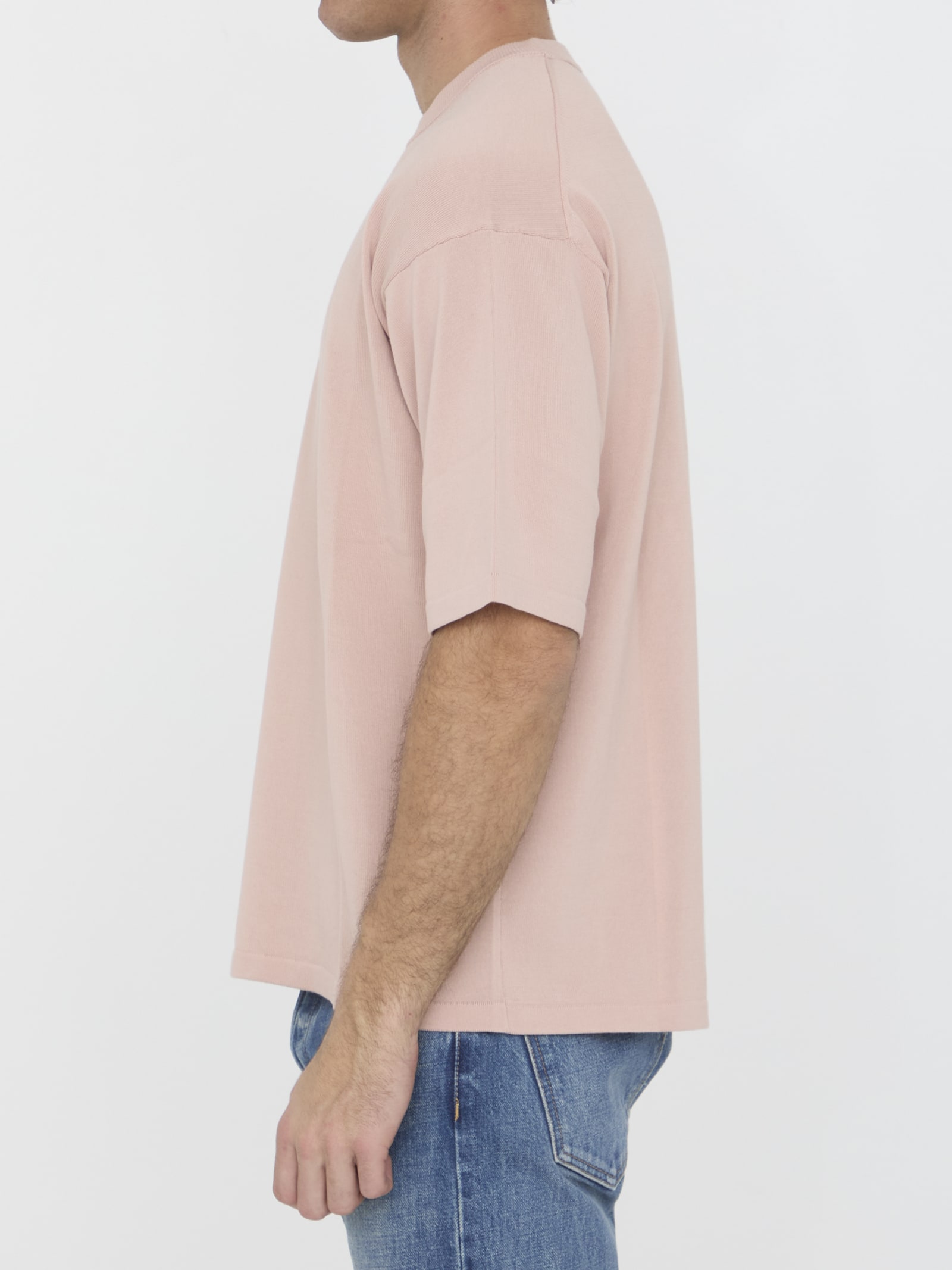 Shop Roberto Collina Cotton T-shirt In Pink
