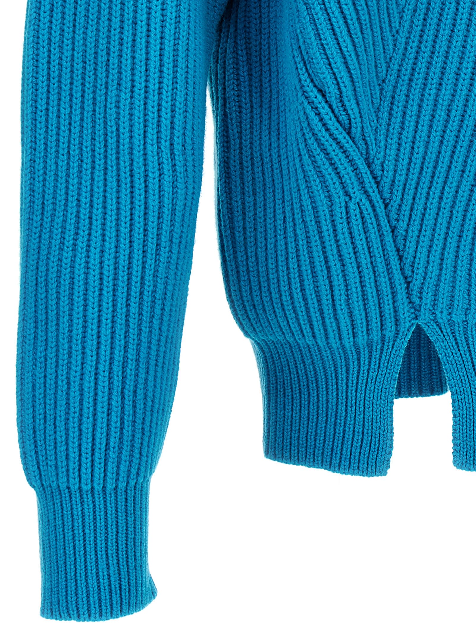 Shop Jil Sander Wool Sweater In Light Blue